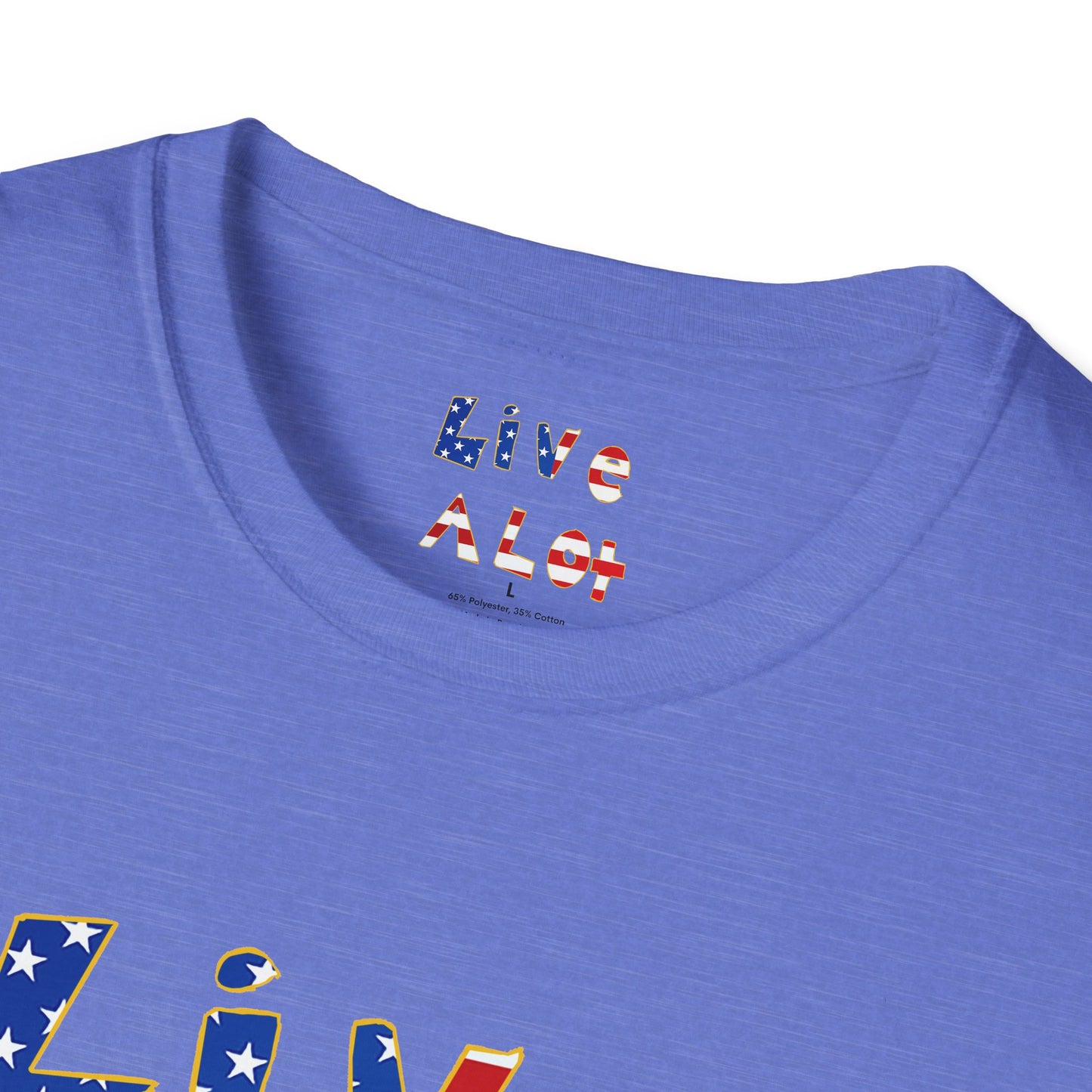 Live A Lot Tee — American Flag Edition (Multiple Color Options)