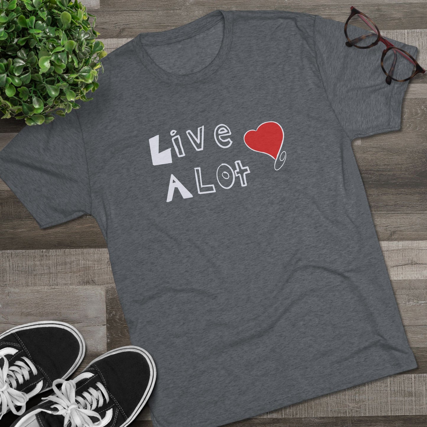 Live A Lot Tee — Heart Design / LA Edition (Multiple Color Options)
