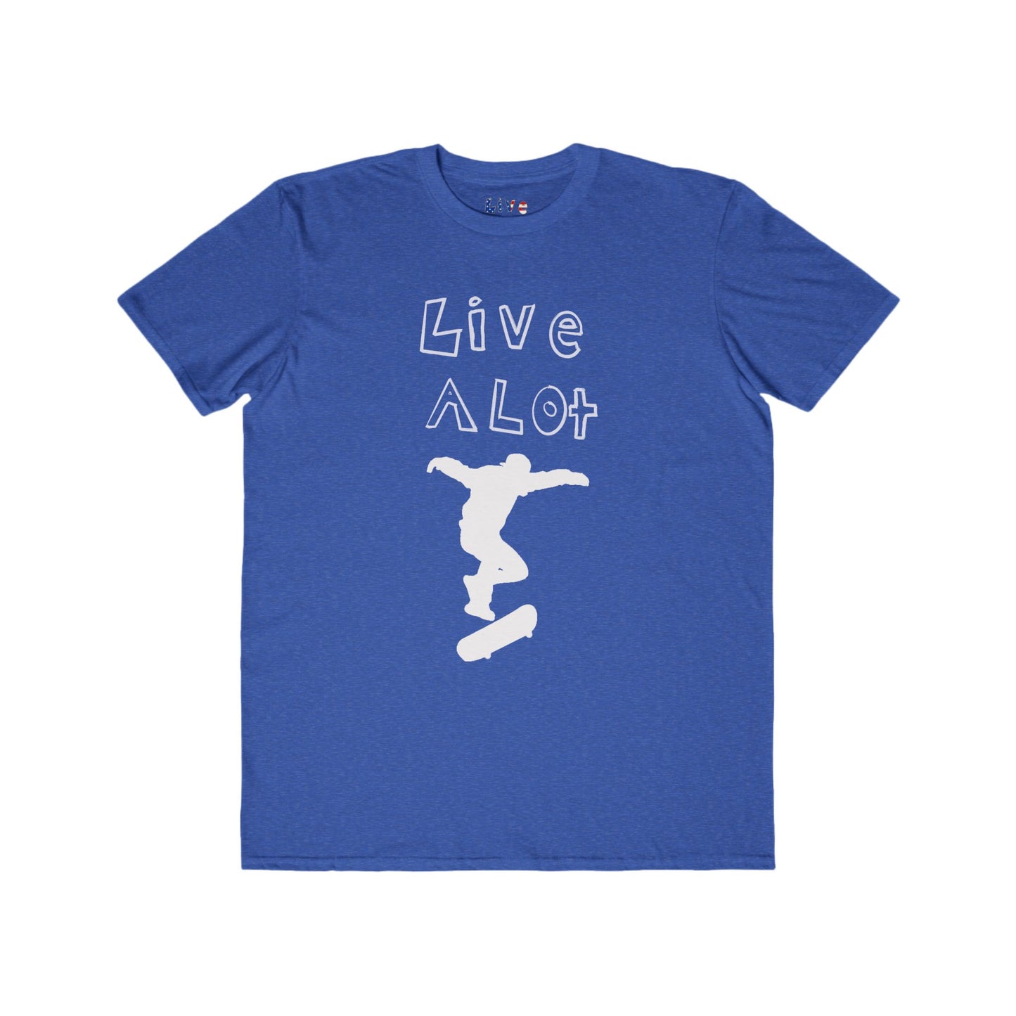 Live A Lot - Classic Cotton Tee — Skateboard Edition (Multiple Color Options)