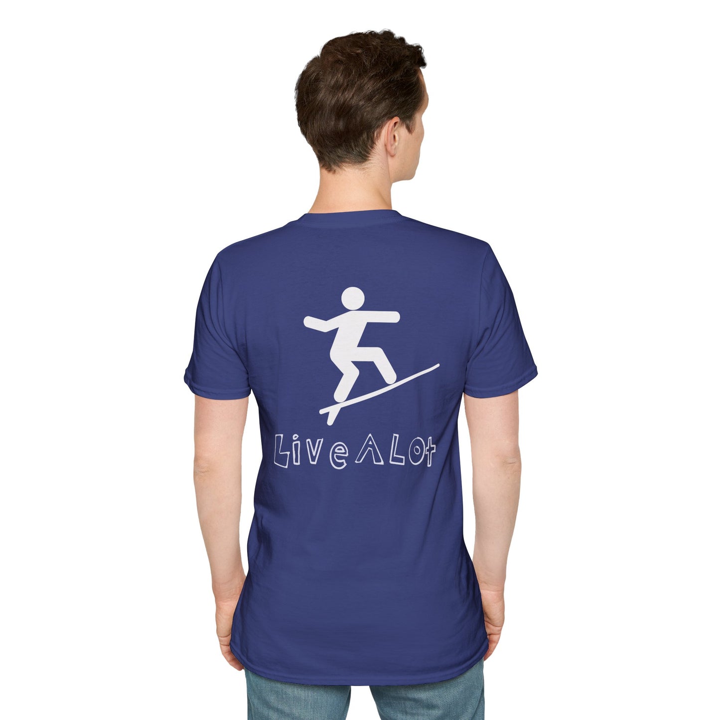 Live A Lot - Surfer Tee — Front & Back Print (Multiple Color Options)