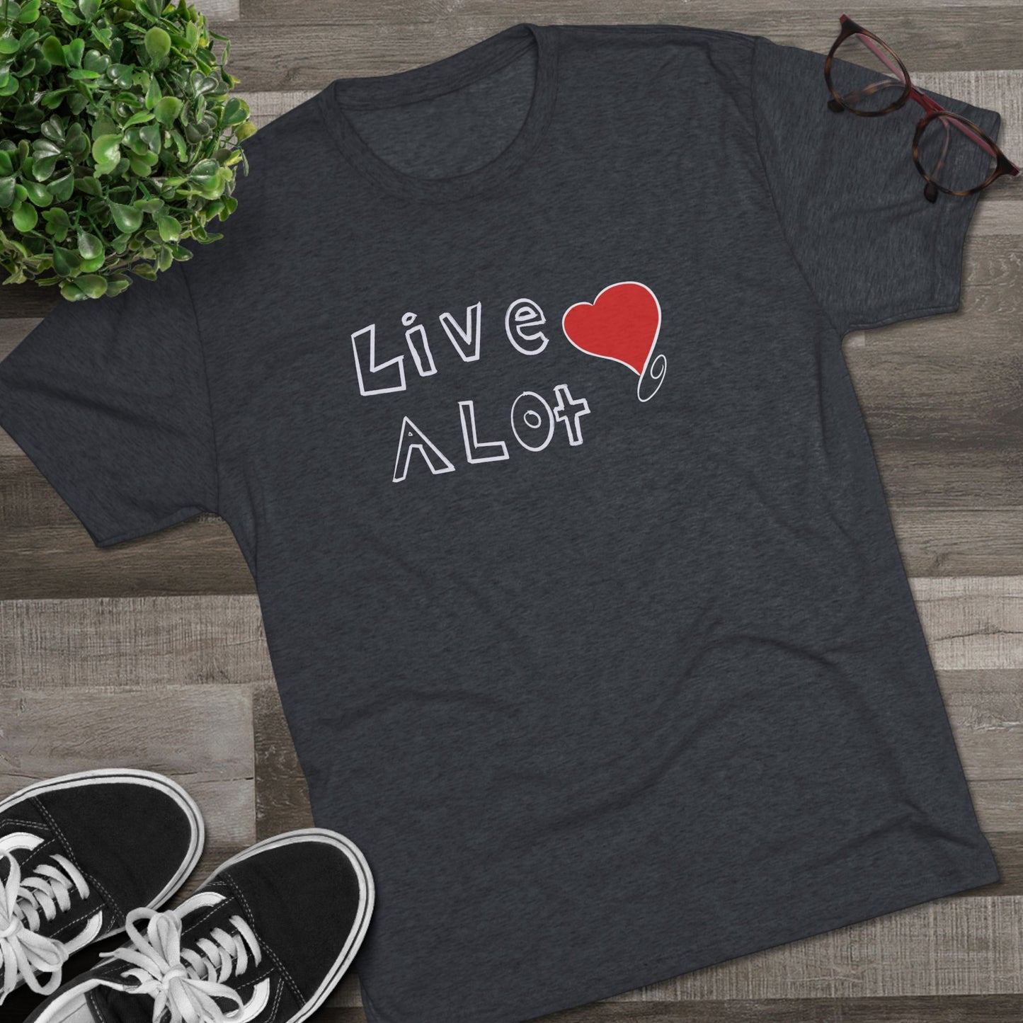 Live A Lot – Heart Edition Tee (Multiple Color Options)