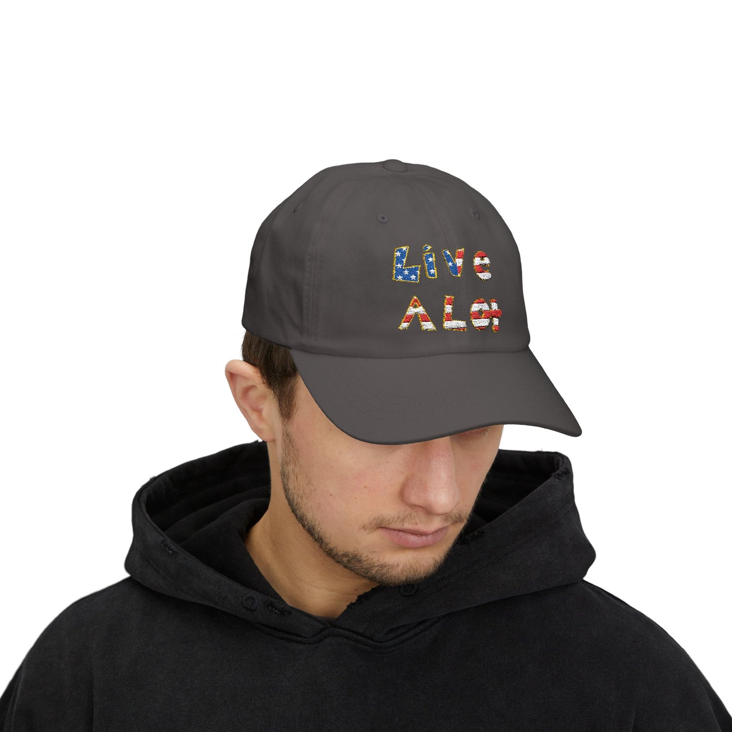 LIVE A LOT® Dad Cap – American Flag Edition