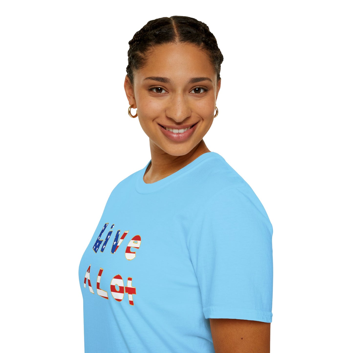 Live A Lot Tee — American Flag Edition (Multiple Color Options)