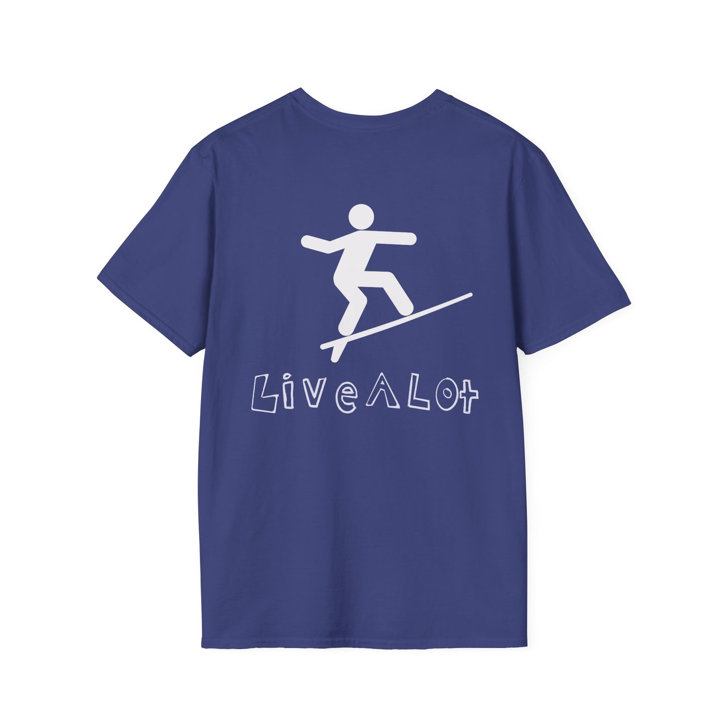 Live A Lot - Surfer Tee — Front & Back Print (Multiple Color Options)
