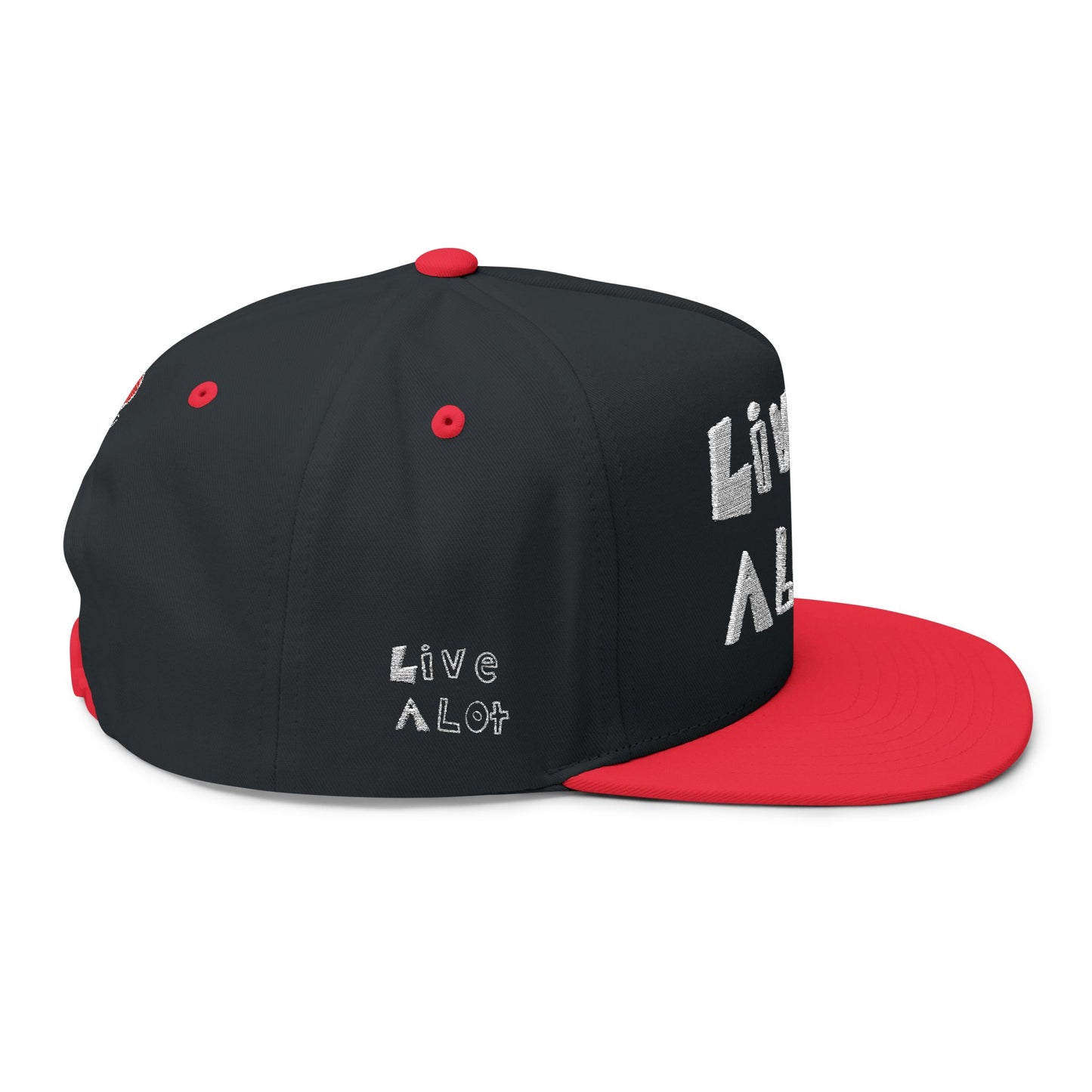 LIVE A LOT Heart Flat Bill Cap — City of Angels Edition