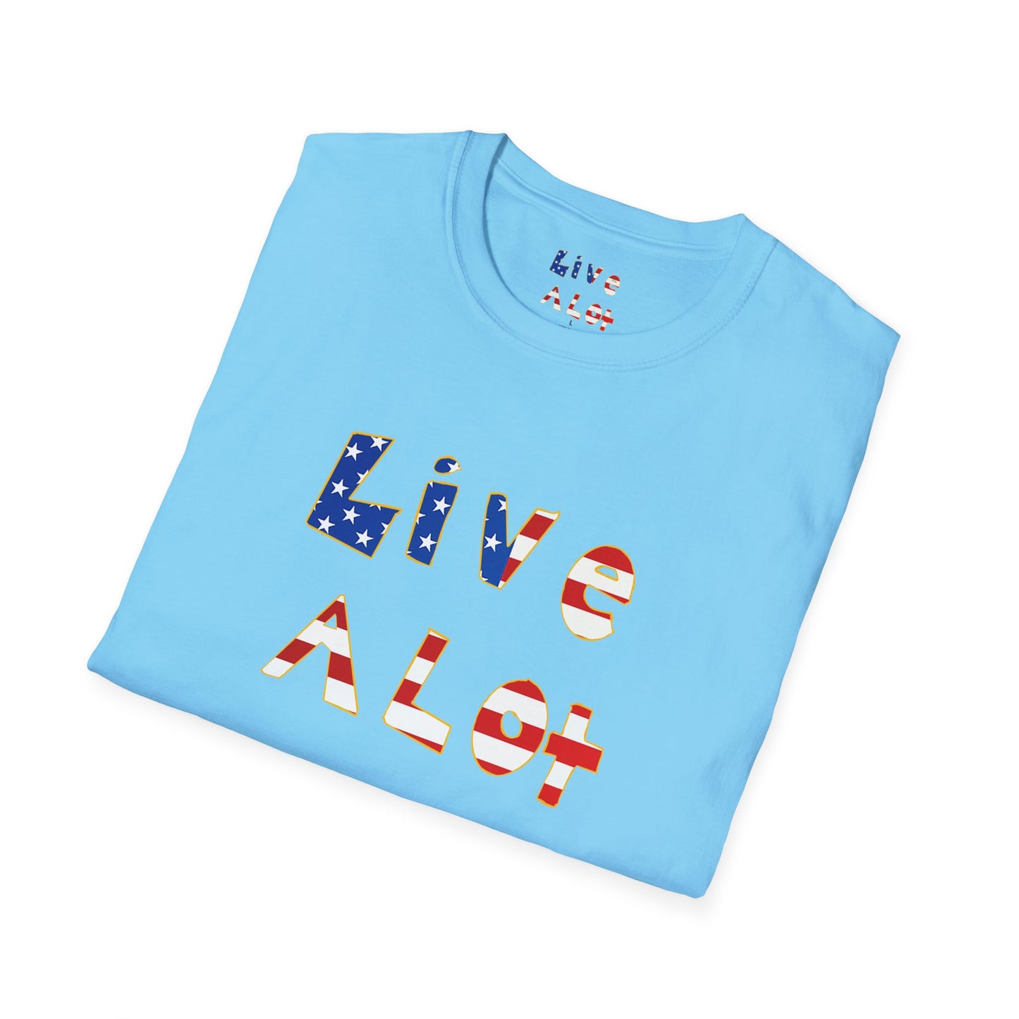 Live A Lot Tee — American Flag Edition (Multiple Color Options)