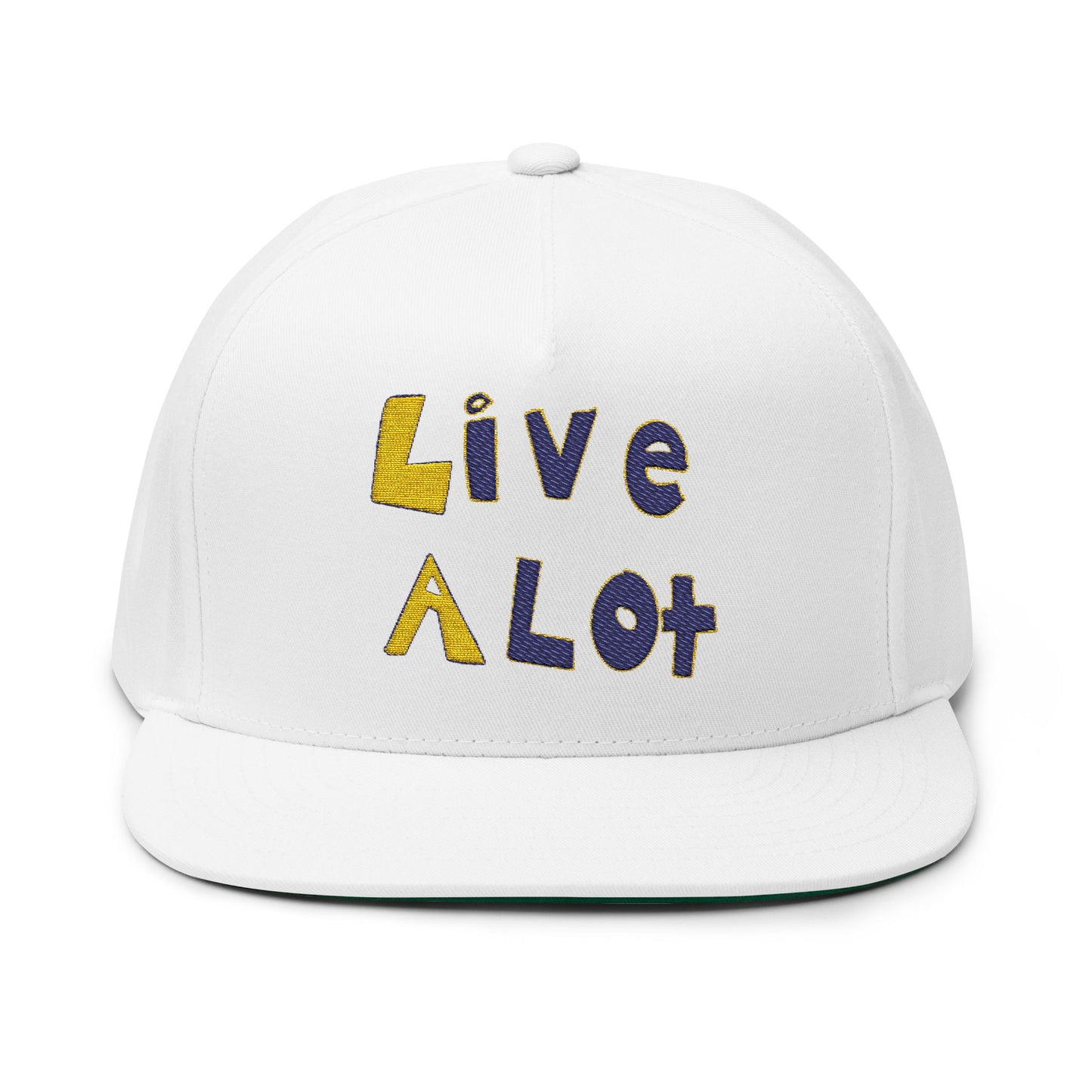 LIVE A LOT – LA – Flat Bill Cap (Purple & Gold)