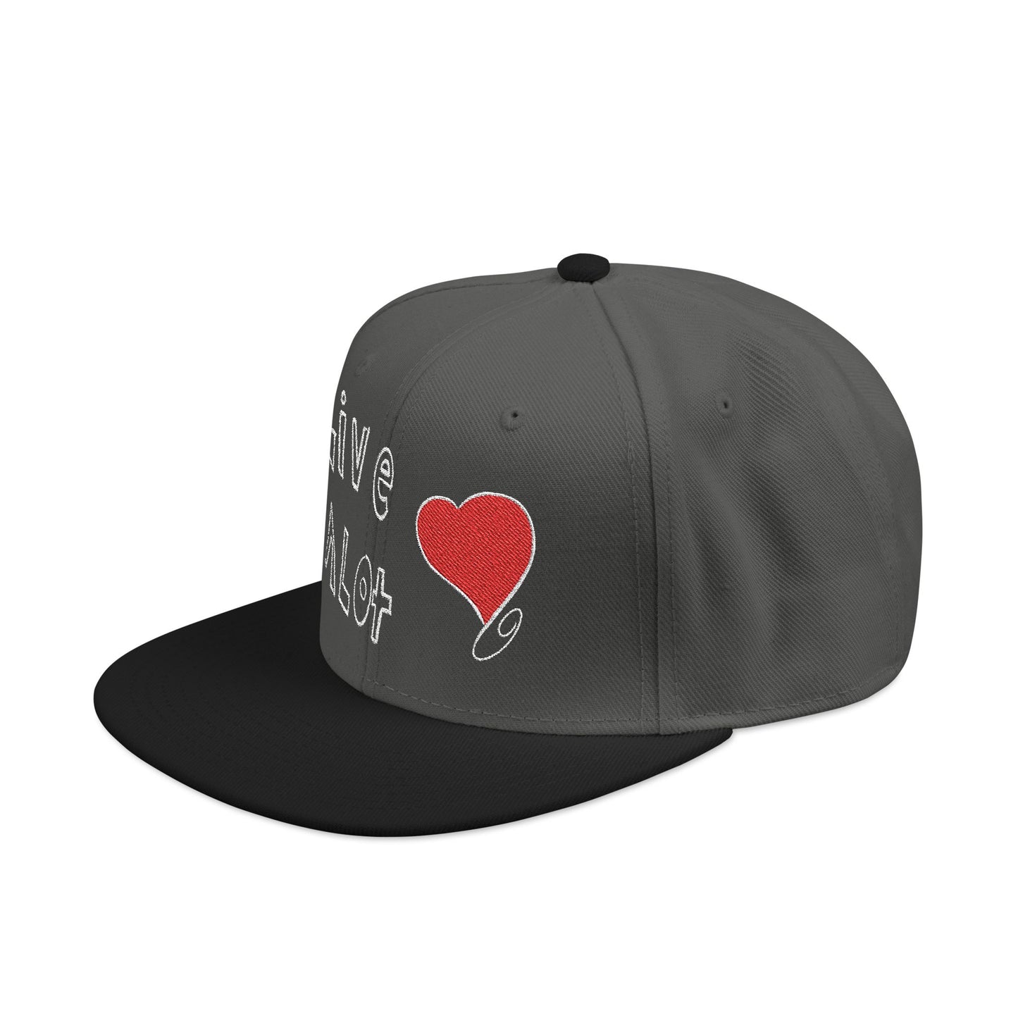 LIVE A LOT (Heart): Snapback Hat (many color combinations)
