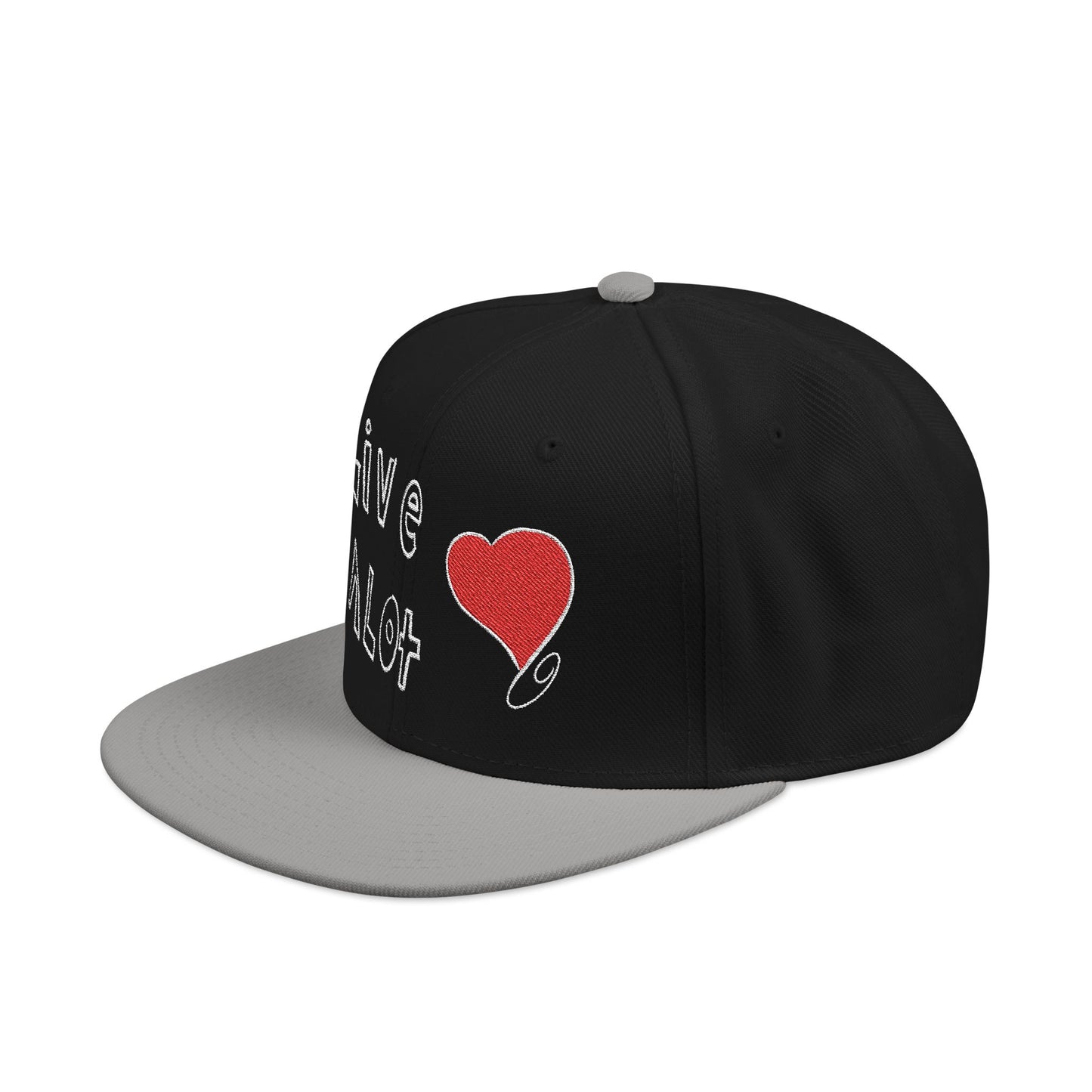 LIVE A LOT (Heart): Snapback Hat (many color combinations)