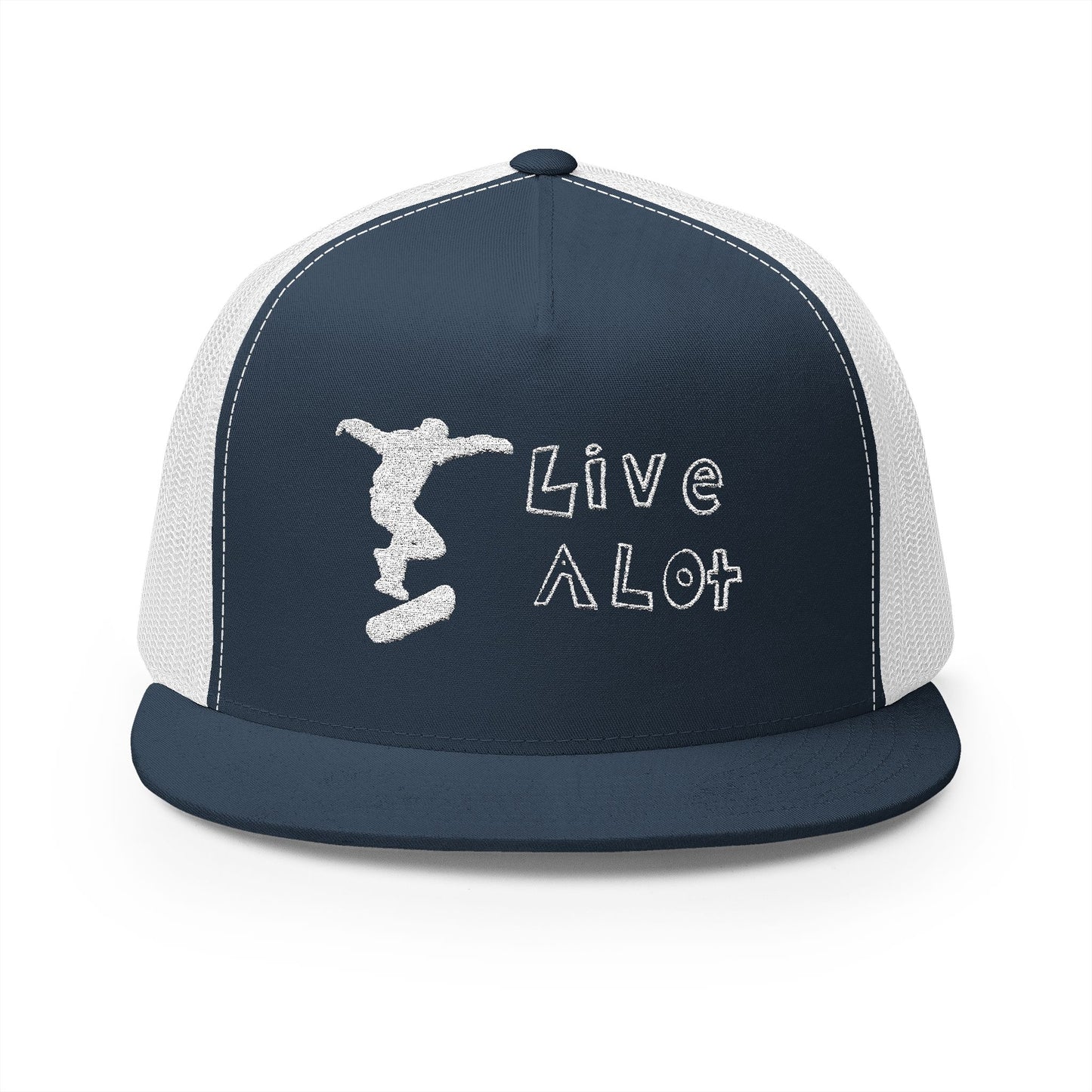 Live A Lot Panel Trucker Cap – Skateboarder Edition