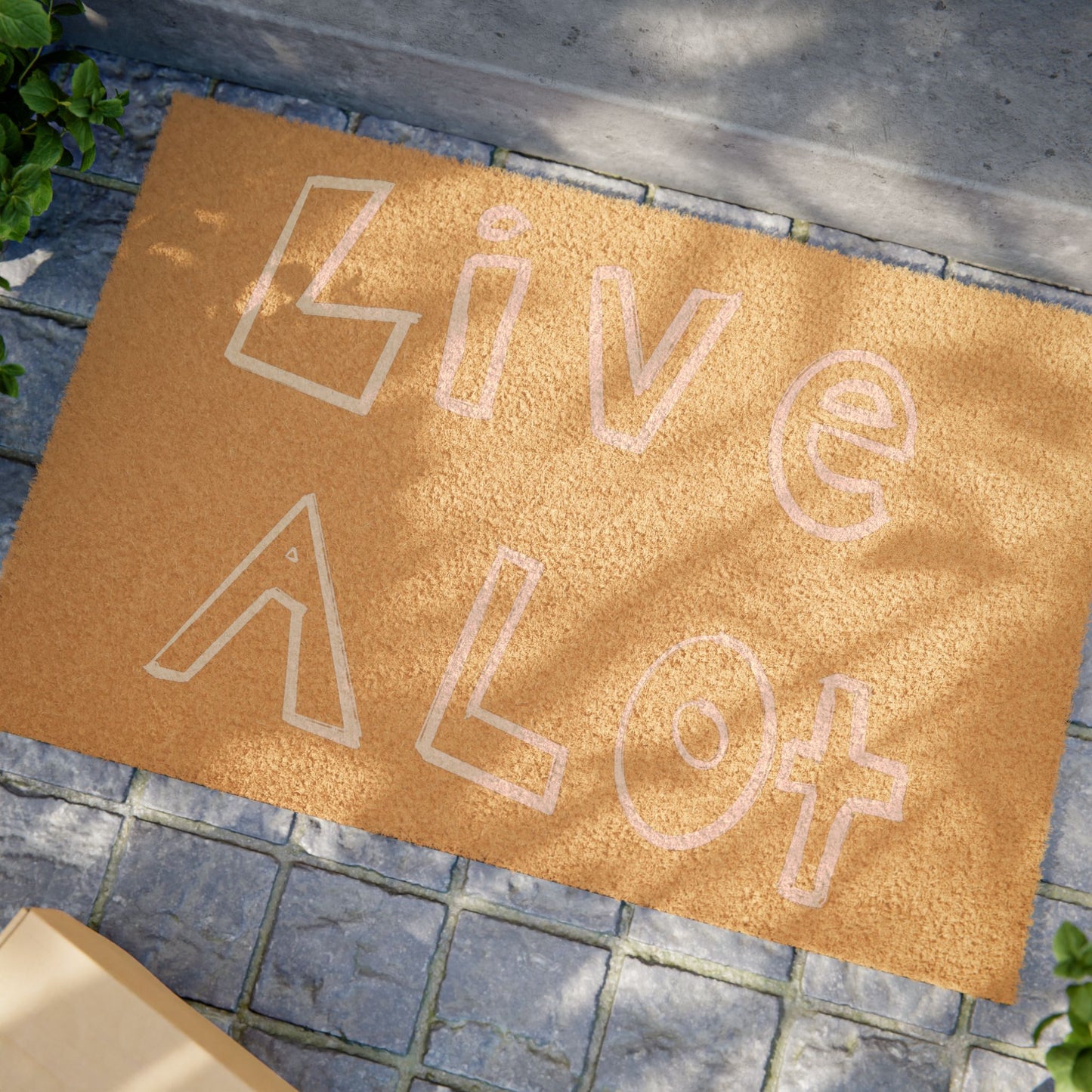 LIVE A LOT – Coir Door Mat (24" x 16") First impressions start at your front door.