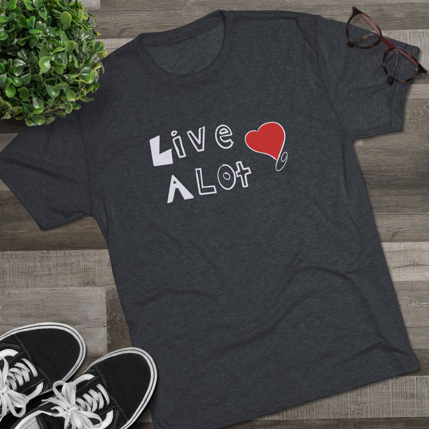 Live A Lot Tee — Heart Design / LA Edition (Multiple Color Options)