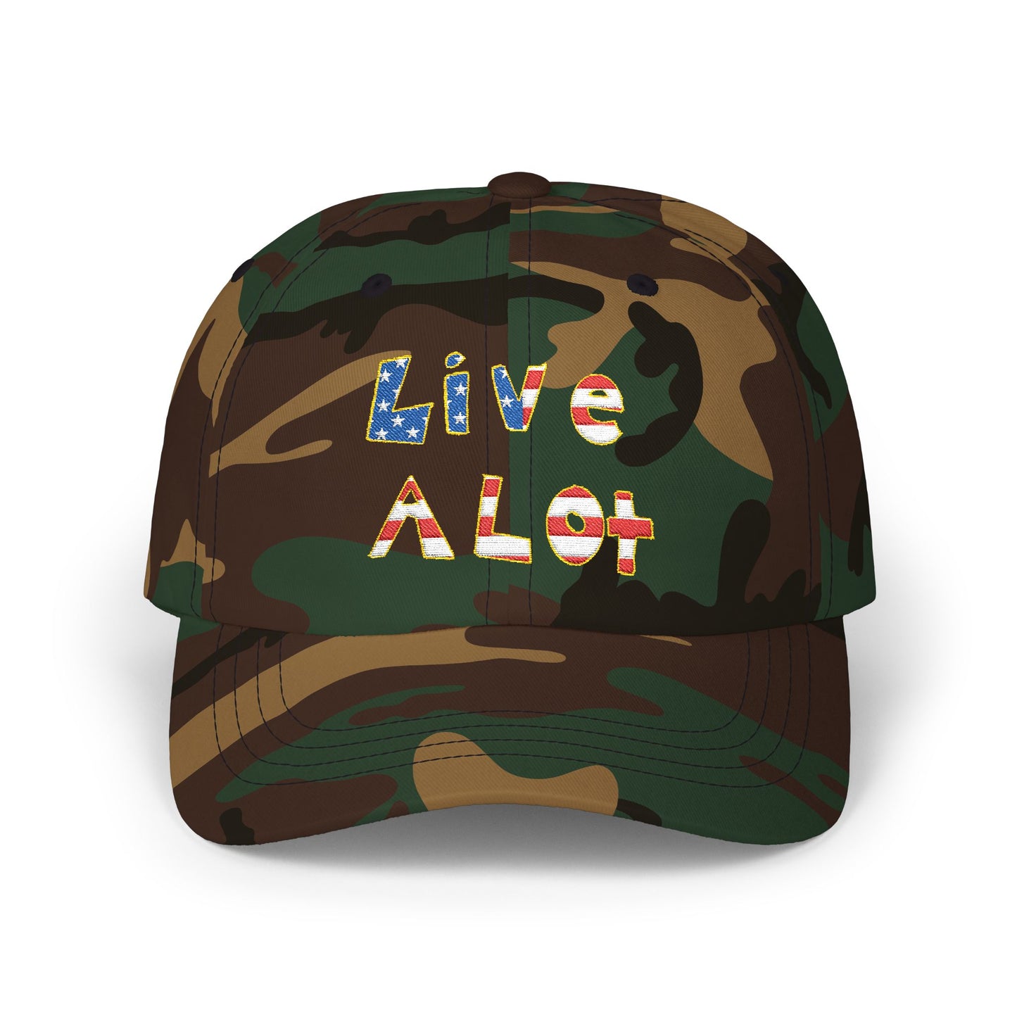 LIVE A LOT® Dad Cap – American Flag Edition