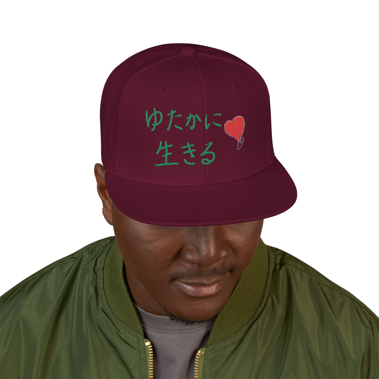 LIVE A LOT (Heart Edition Snapback) — Japanese Script