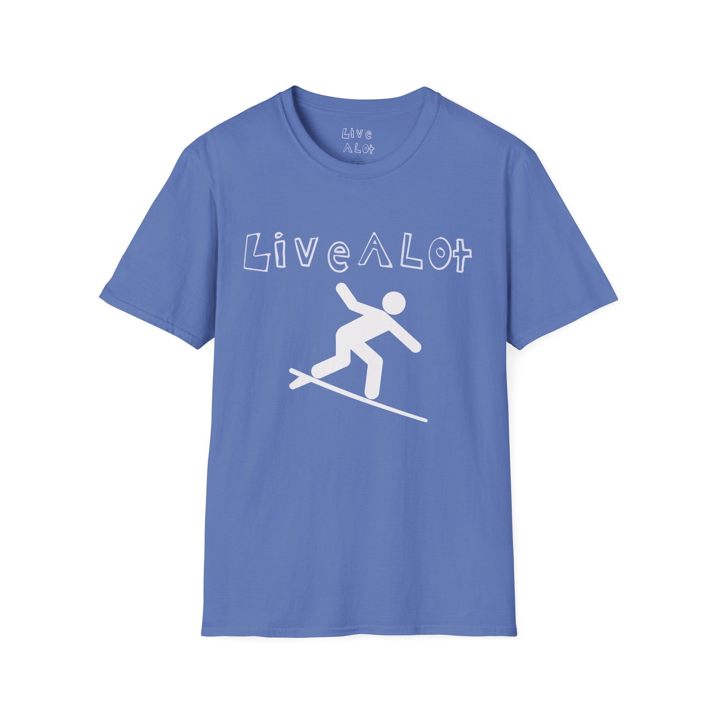 Live A Lot - Surfer Tee — Front & Back Print (Multiple Color Options)