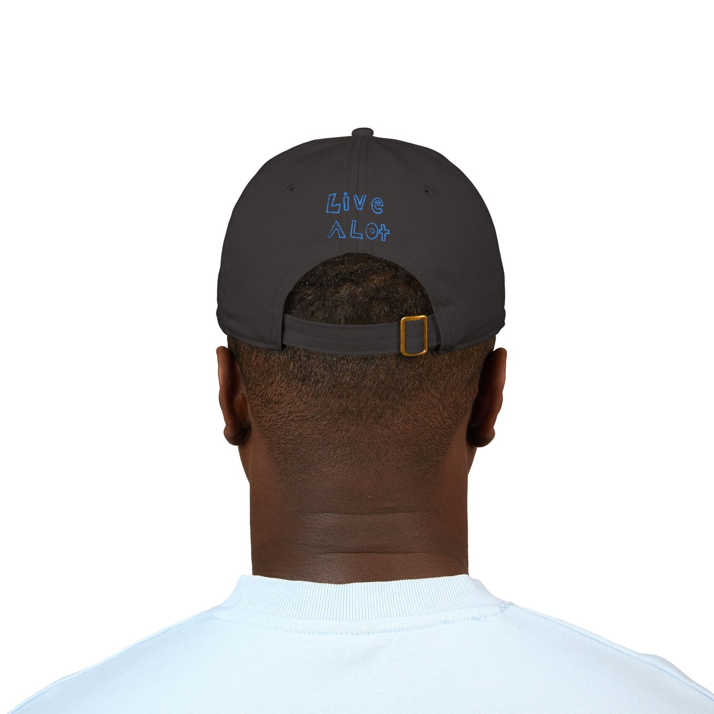 LIVE A LOT - Dad Cap – Bold Blue Embroidery (various color options)