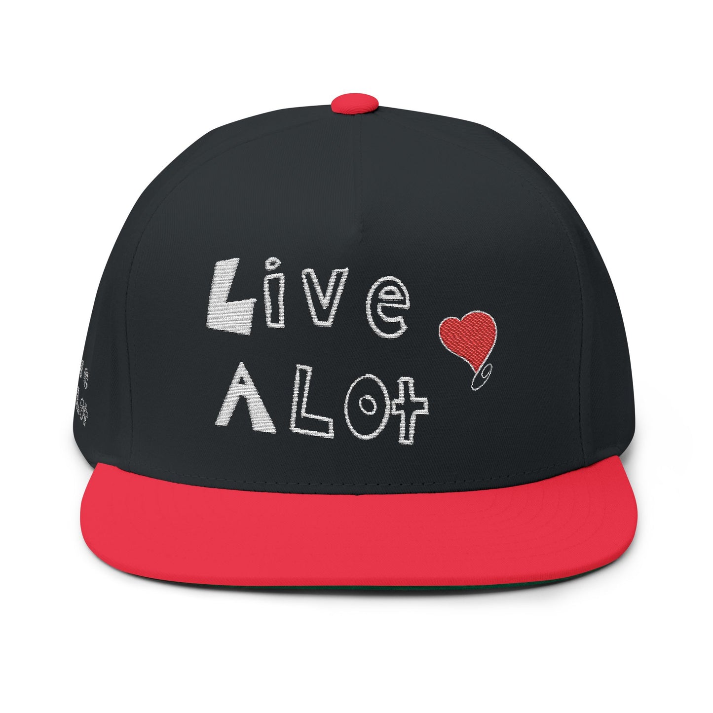 LIVE A LOT Heart Flat Bill Cap — City of Angels Edition