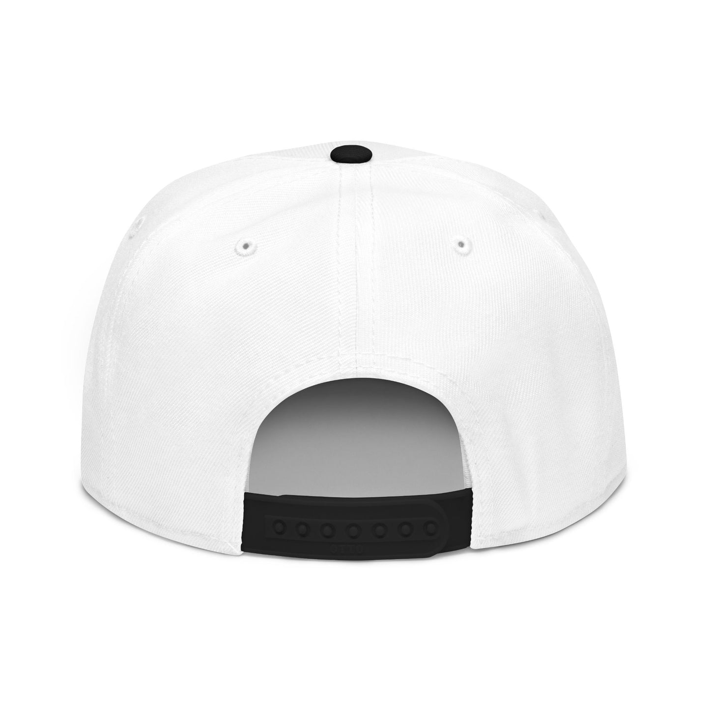 "ゆたかに生きる" Premium Snapback Hat – Live A Lot (Japanese - White Hat, Navy Embroidery)