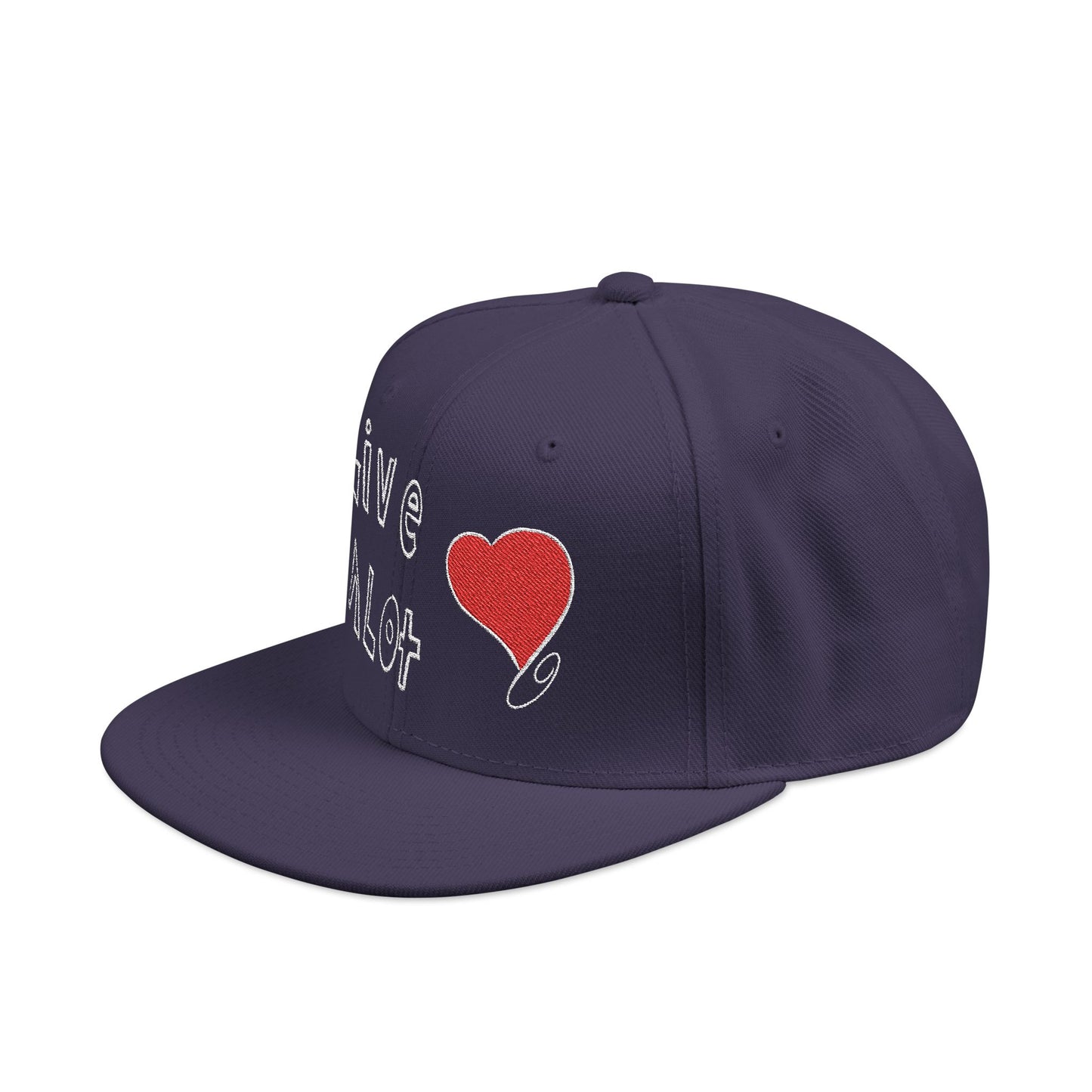 LIVE A LOT (Heart): Snapback Hat (many color combinations)