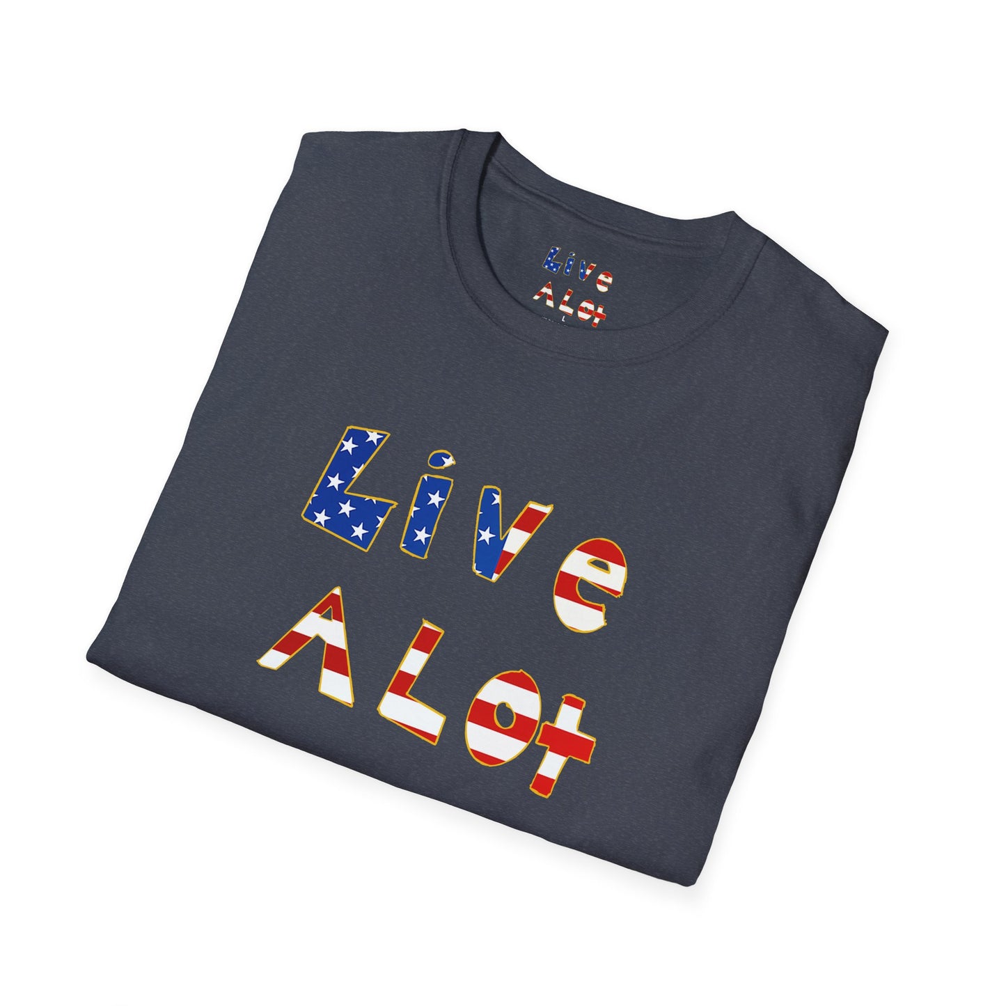 Live A Lot Tee — American Flag Edition (Multiple Color Options)