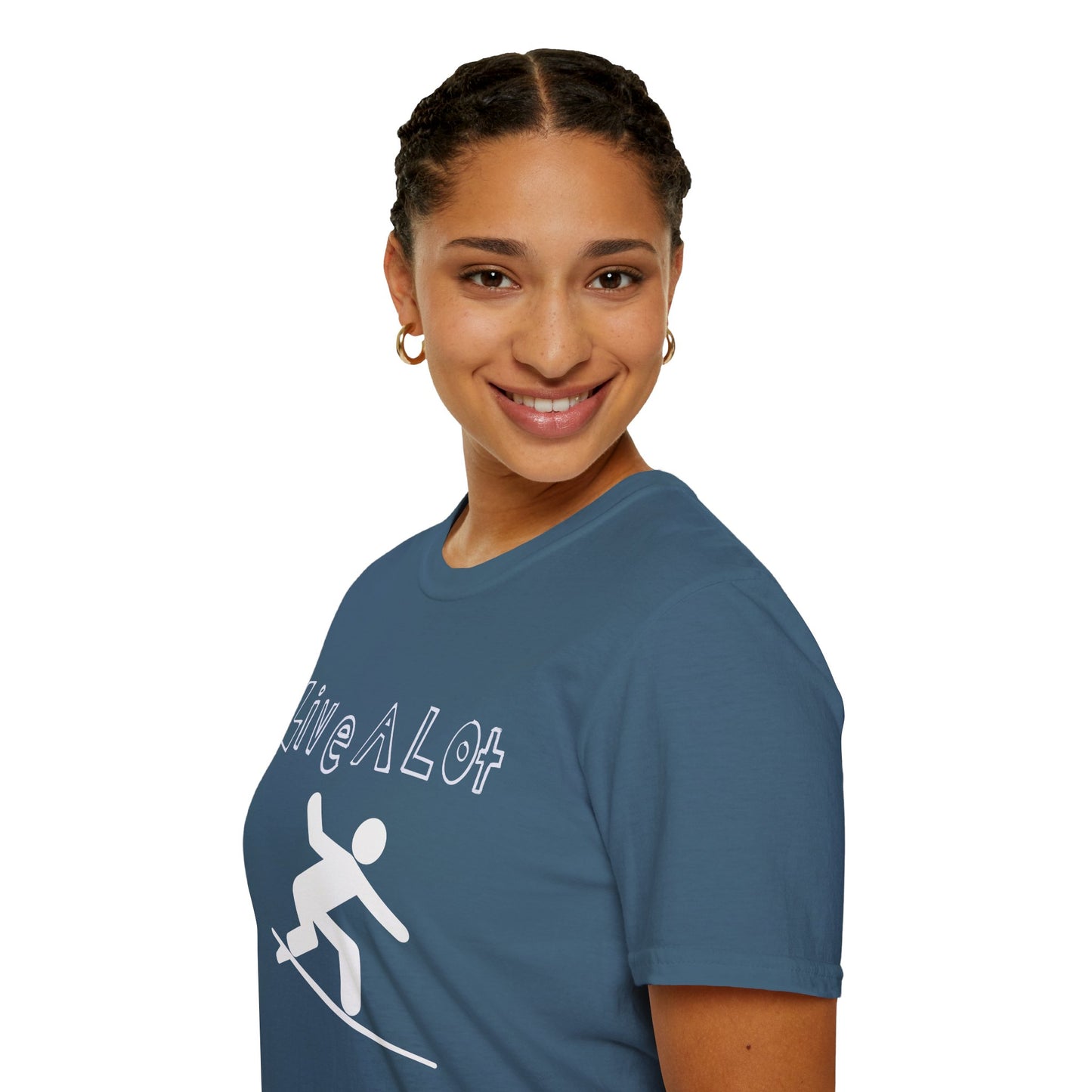 Live A Lot - Surfer Tee — Front & Back Print (Multiple Color Options)