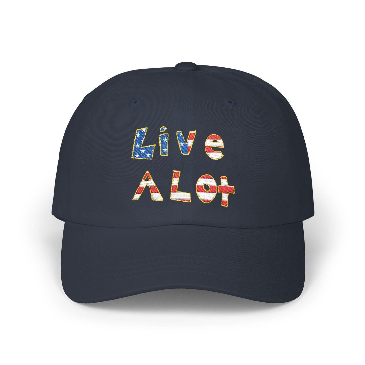 LIVE A LOT® Dad Cap – American Flag Edition