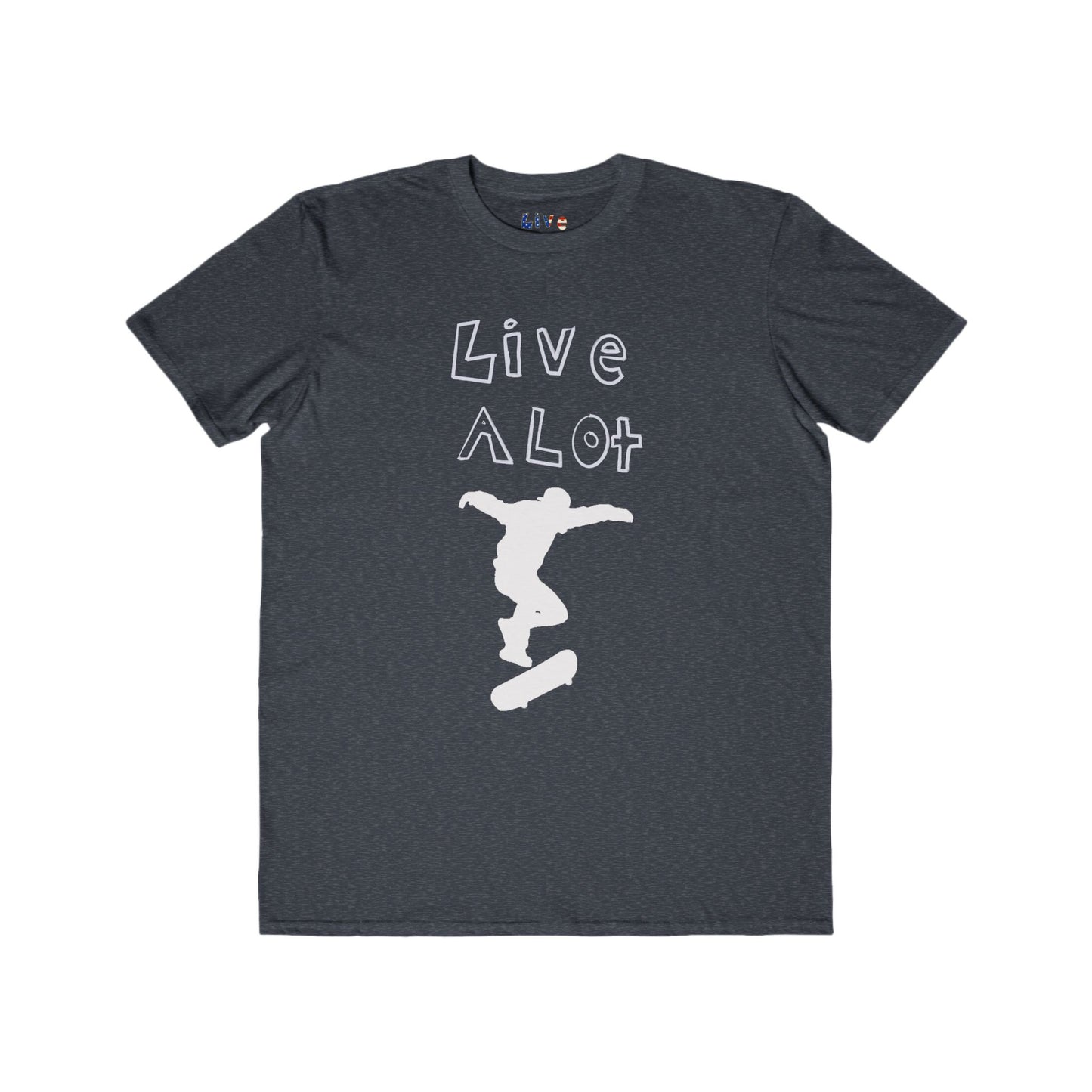 Live A Lot - Classic Cotton Tee — Skateboard Edition (Multiple Color Options)
