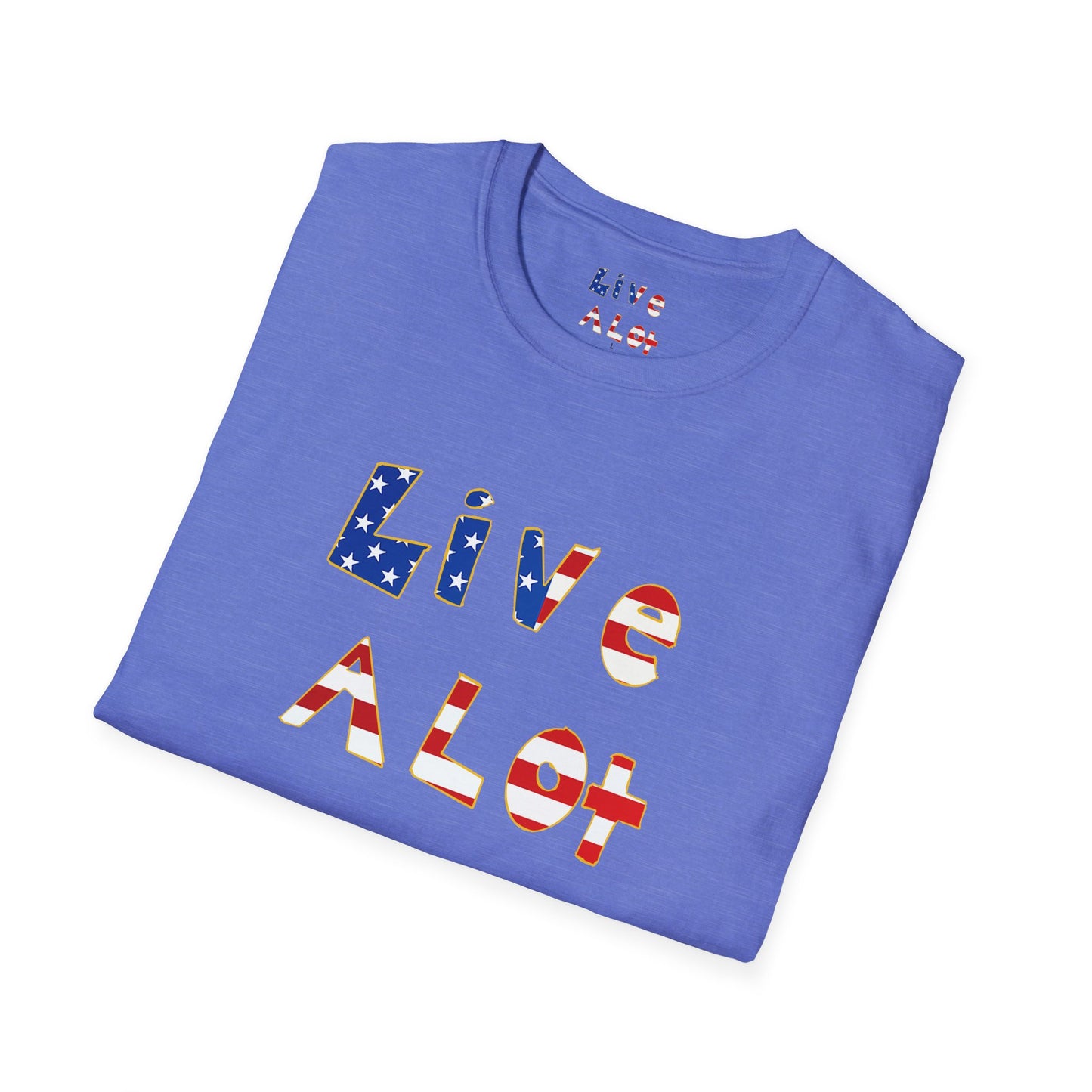 Live A Lot Tee — American Flag Edition (Multiple Color Options)
