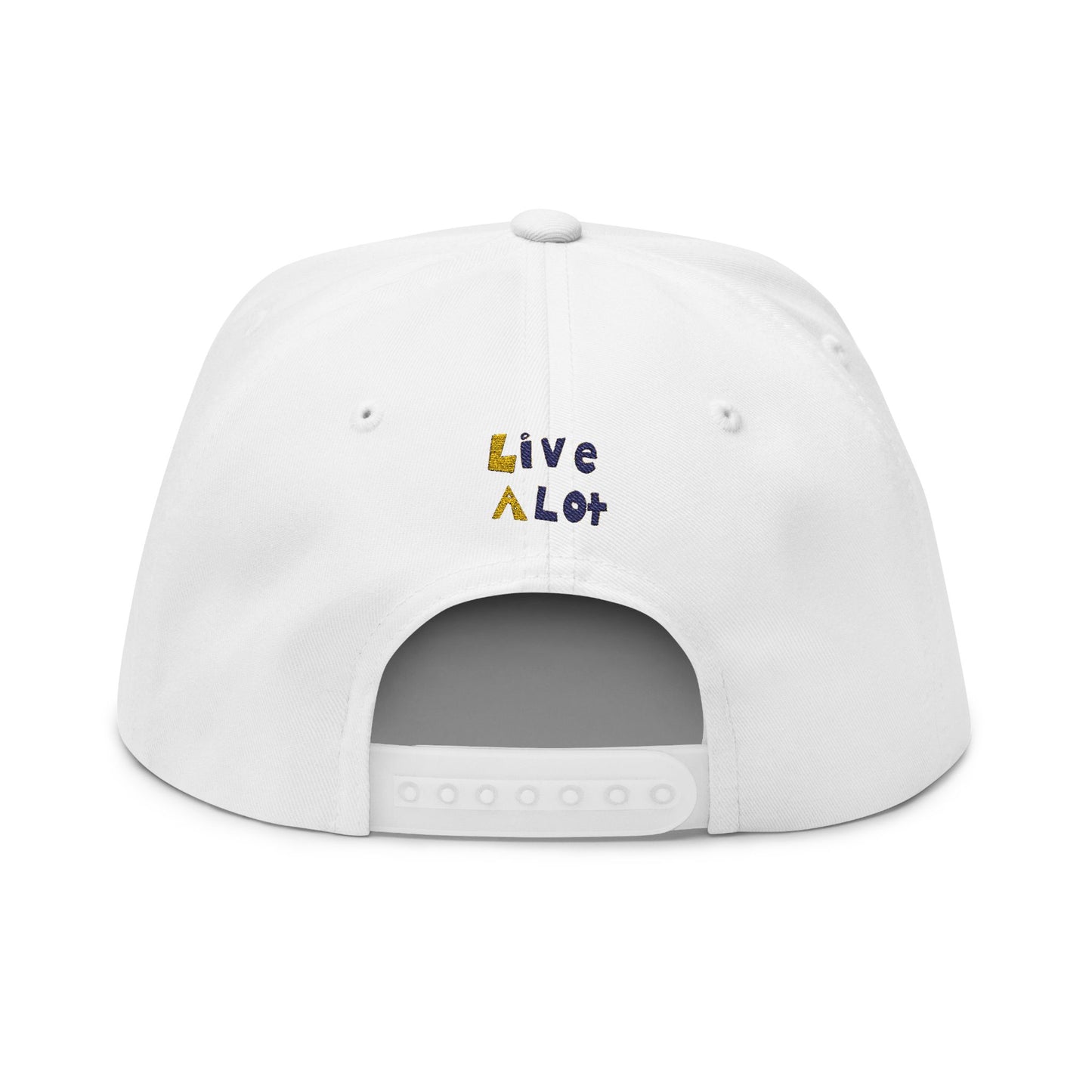 LIVE A LOT – LA – Flat Bill Cap (Purple & Gold)