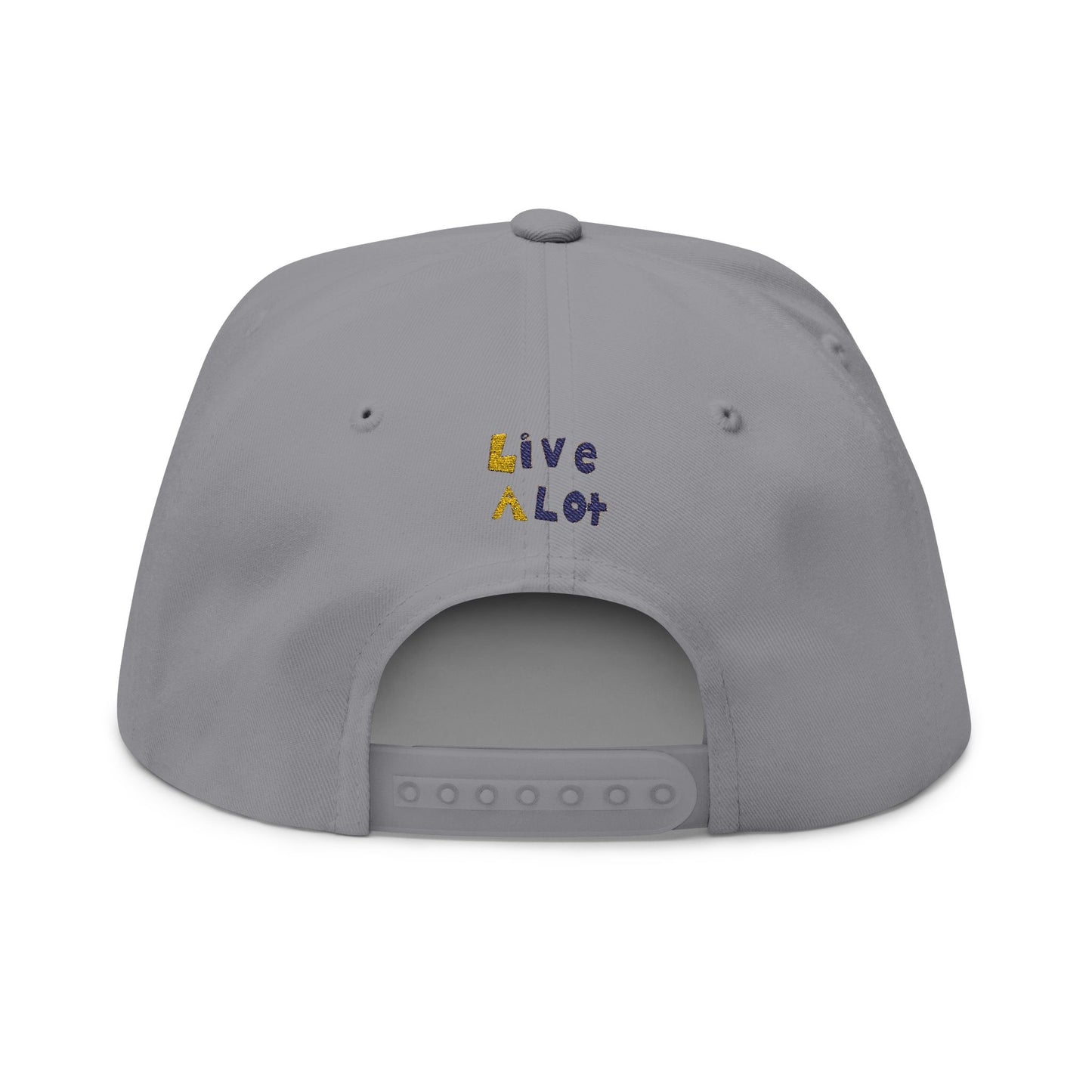 LIVE A LOT – LA – Flat Bill Cap (Purple & Gold)