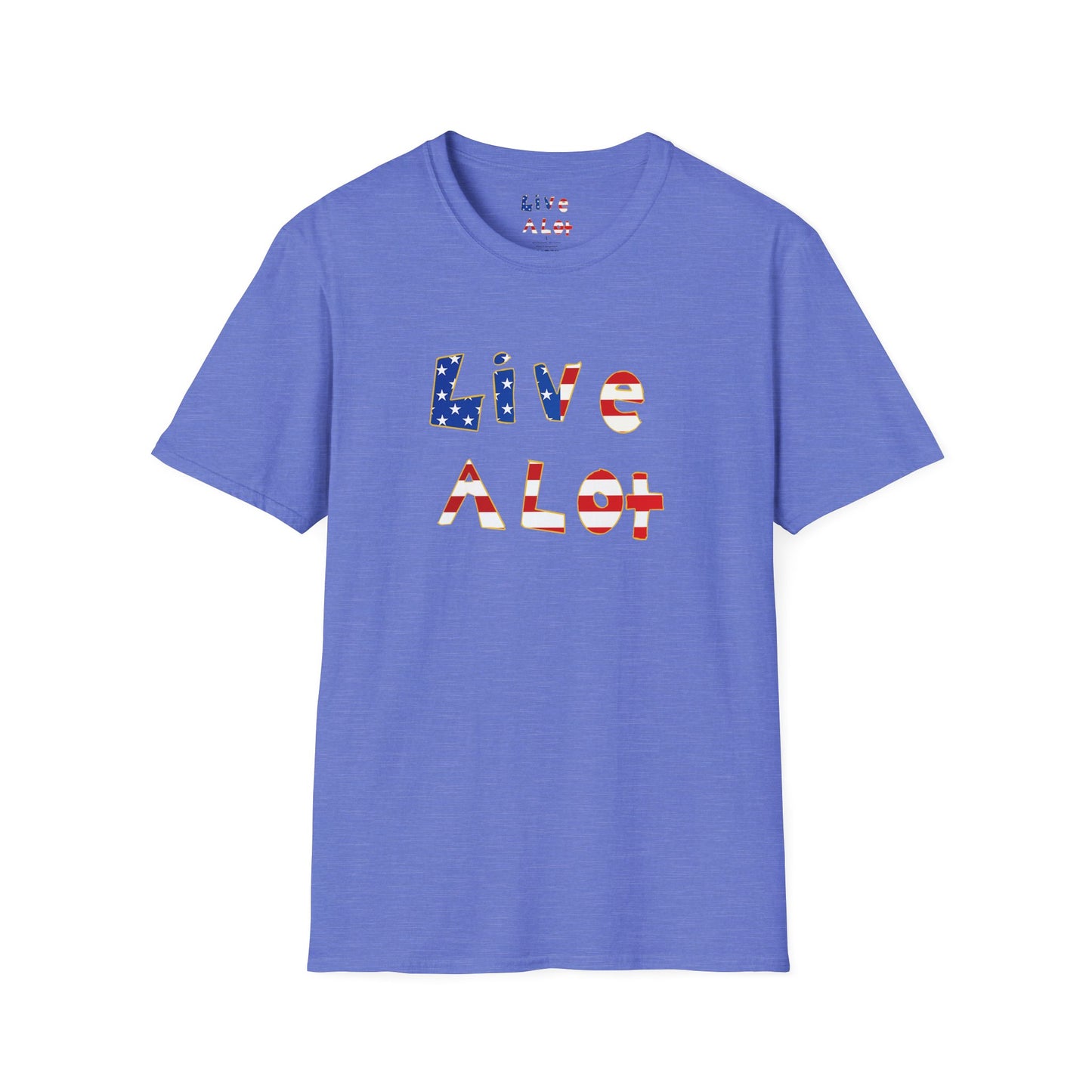 Live A Lot Tee — American Flag Edition (Multiple Color Options)