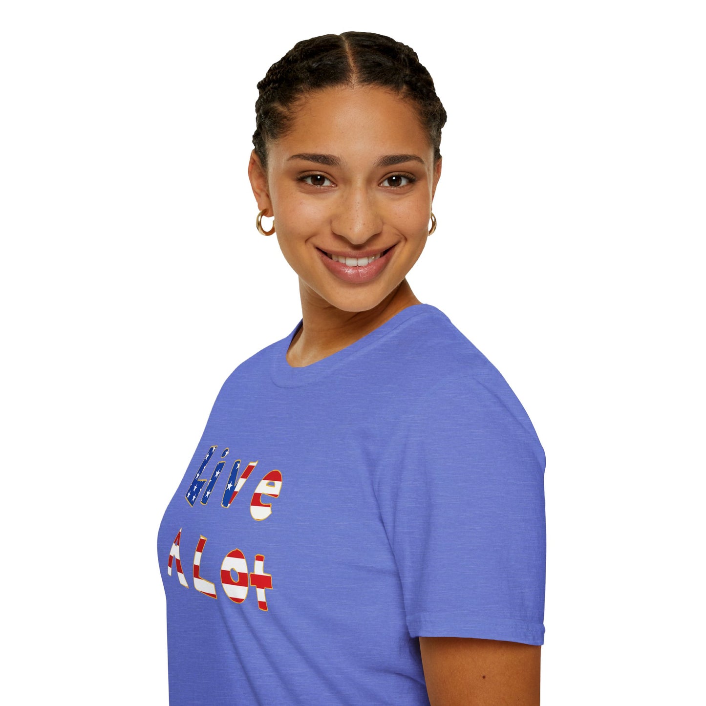 Live A Lot Tee — American Flag Edition (Multiple Color Options)