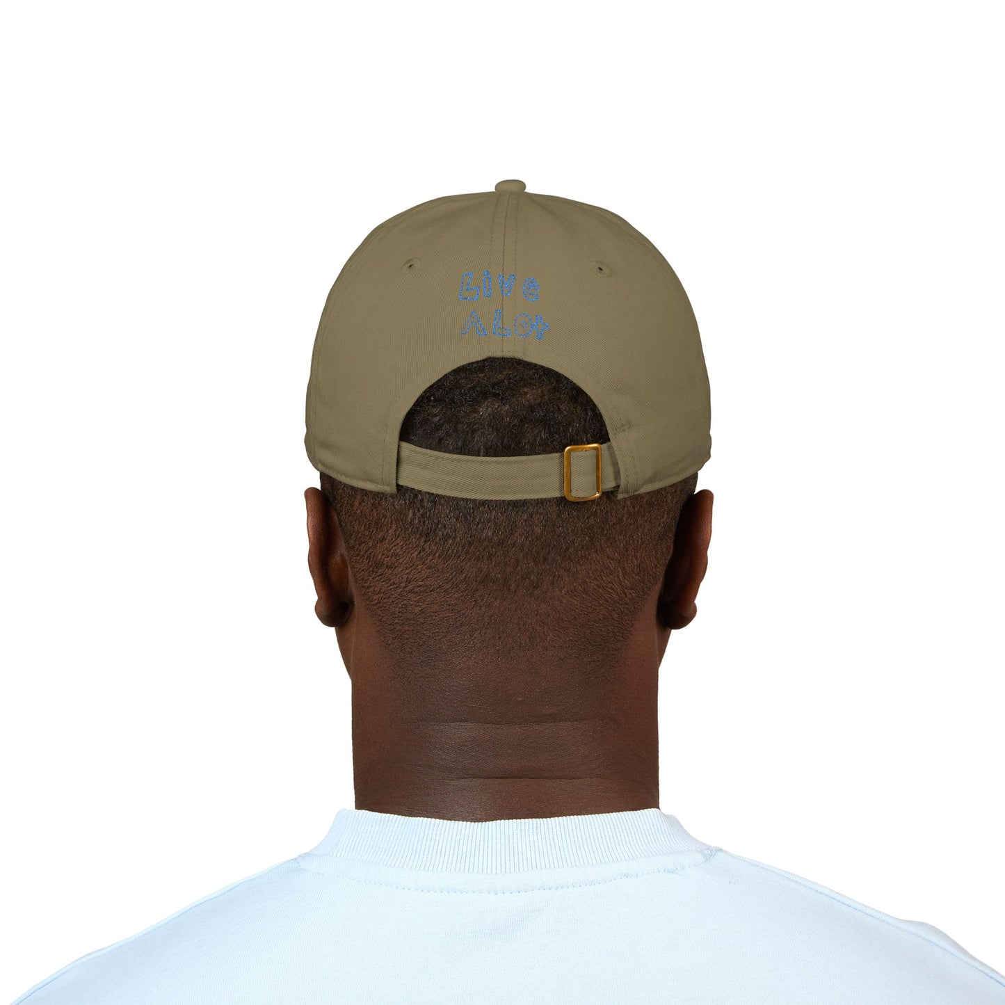 LIVE A LOT - Dad Cap – Bold Blue Embroidery (various color options)