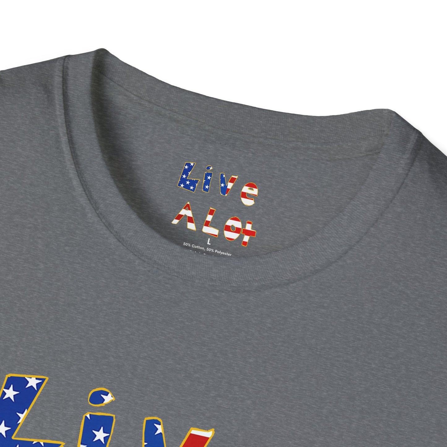 Live A Lot Tee — American Flag Edition (Multiple Color Options)