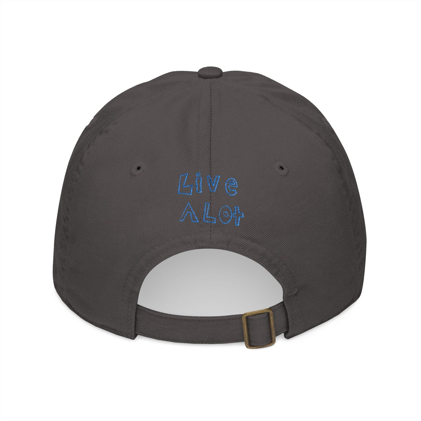 LIVE A LOT - Dad Cap – Bold Blue Embroidery (various color options)