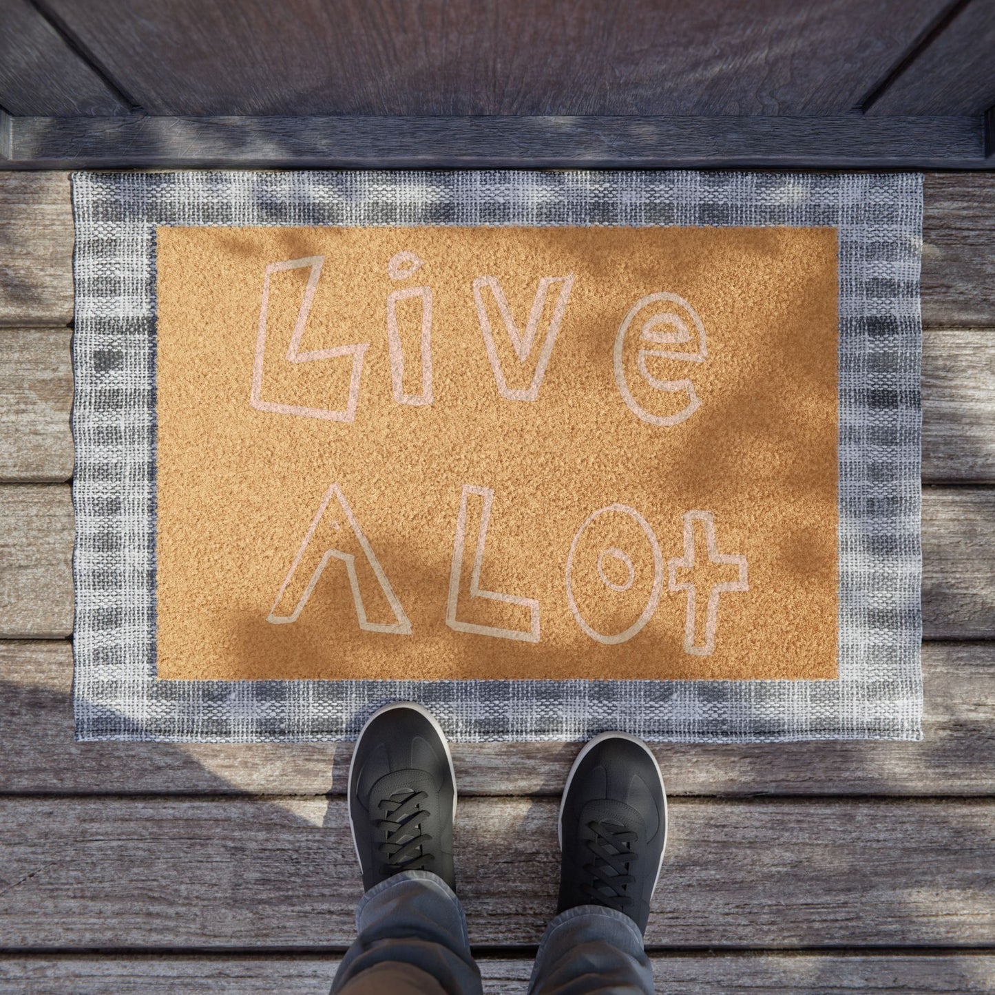 LIVE A LOT – Coir Door Mat (24" x 16") First impressions start at your front door.