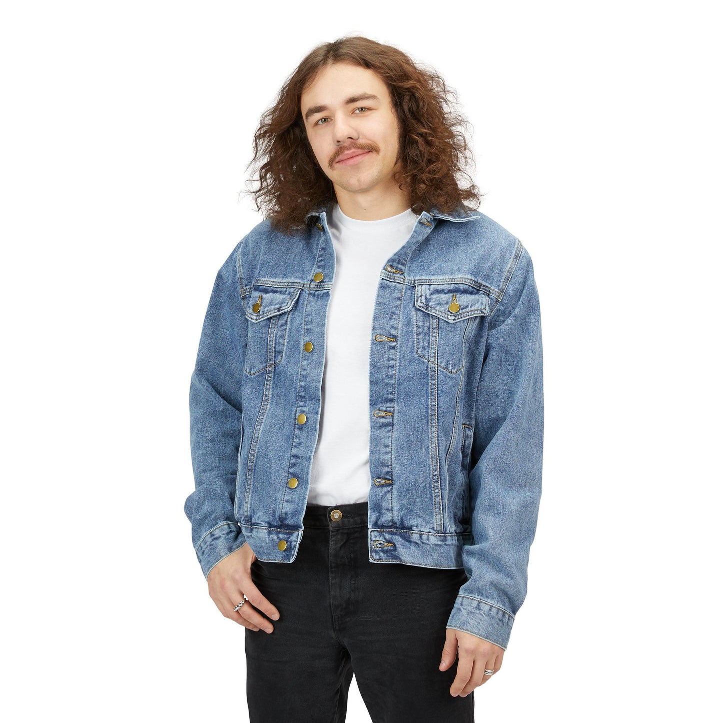 LIVE A LOT - Men’s Denim Jacket – Timeless Style. Bold Intent.