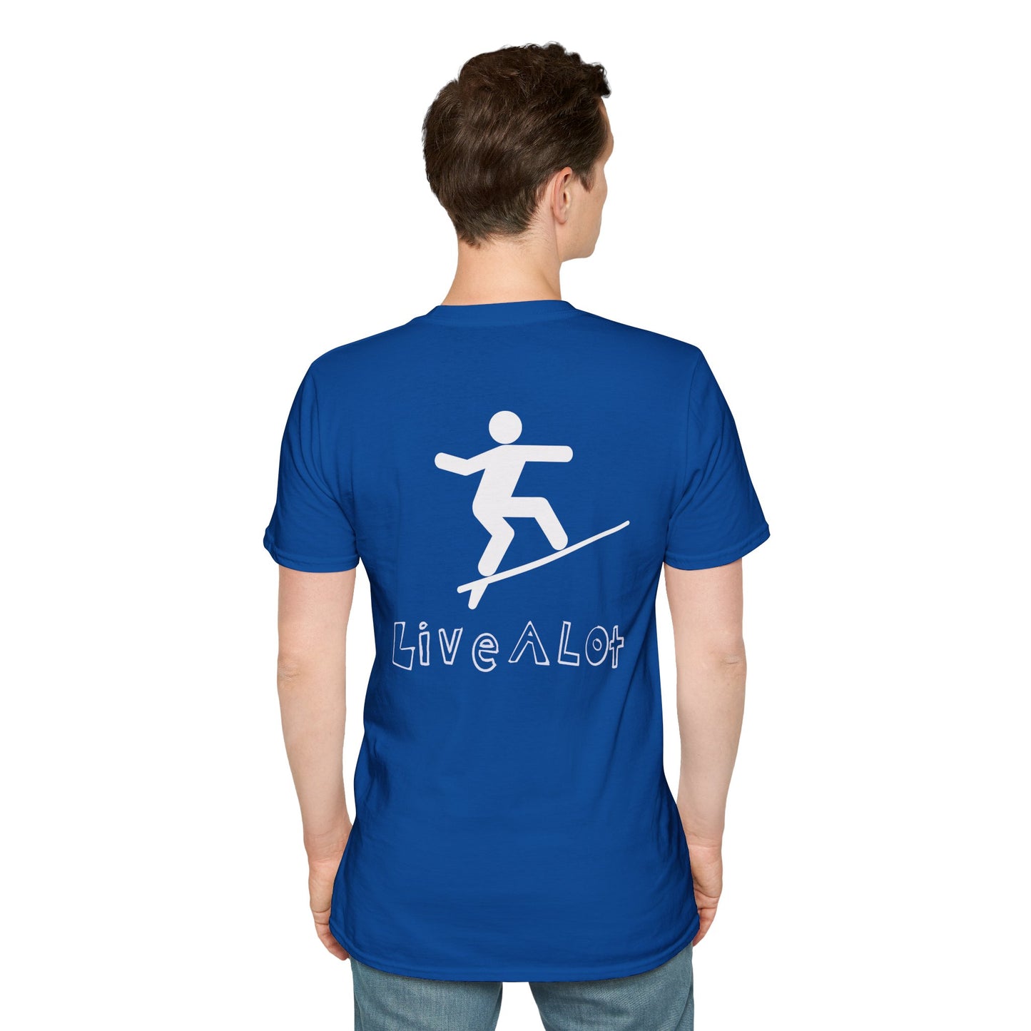 Live A Lot - Surfer Tee — Front & Back Print (Multiple Color Options)