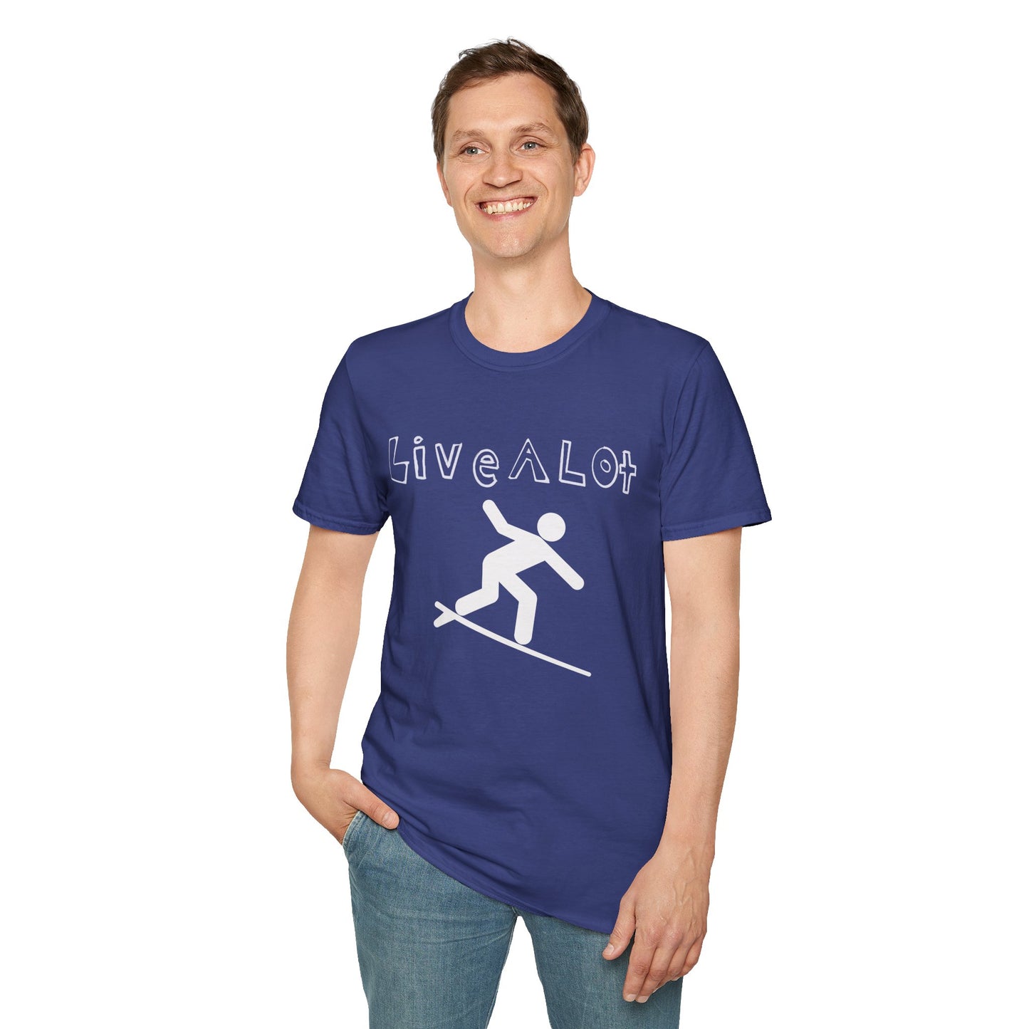 Live A Lot - Surfer Tee — Front & Back Print (Multiple Color Options)