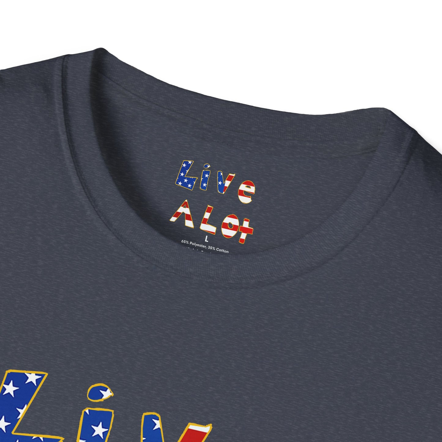 Live A Lot Tee — American Flag Edition (Multiple Color Options)