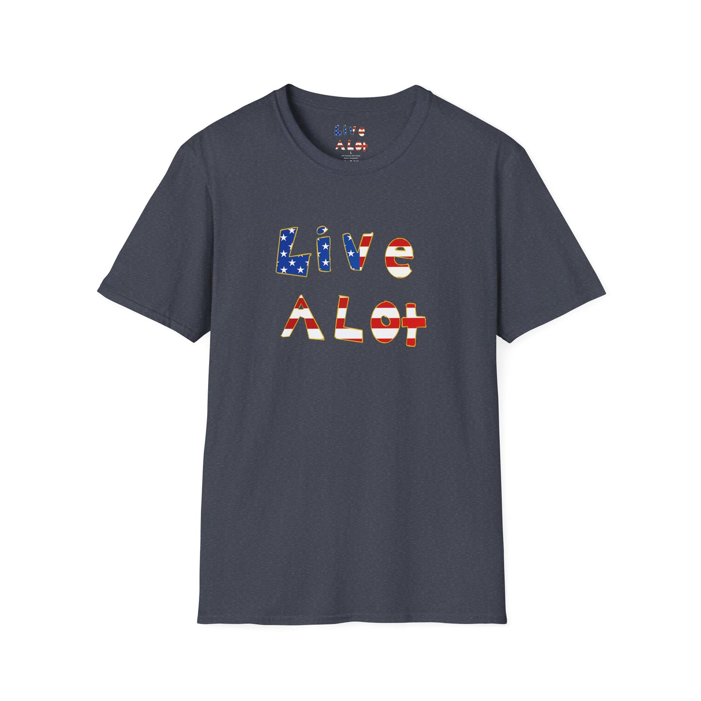 Live A Lot Tee — American Flag Edition (Multiple Color Options)