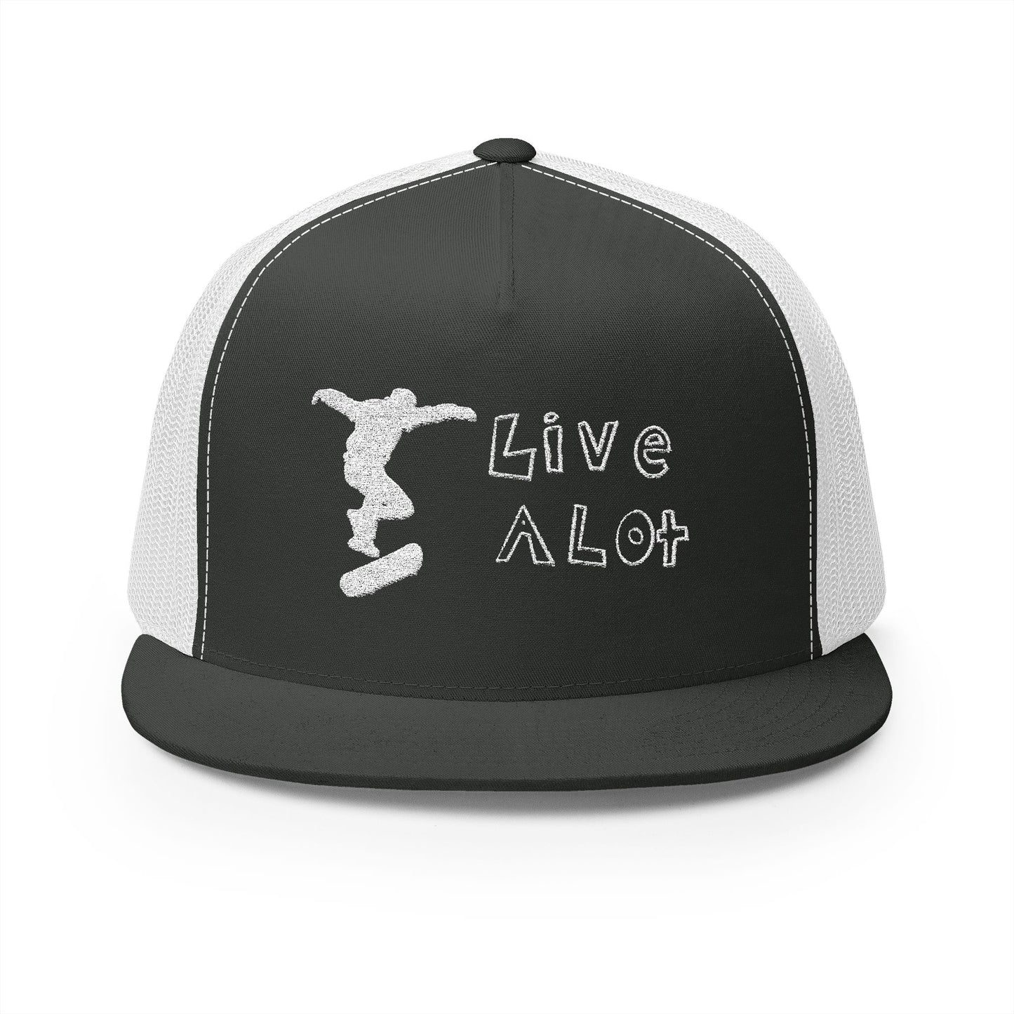 Live A Lot Panel Trucker Cap – Skateboarder Edition