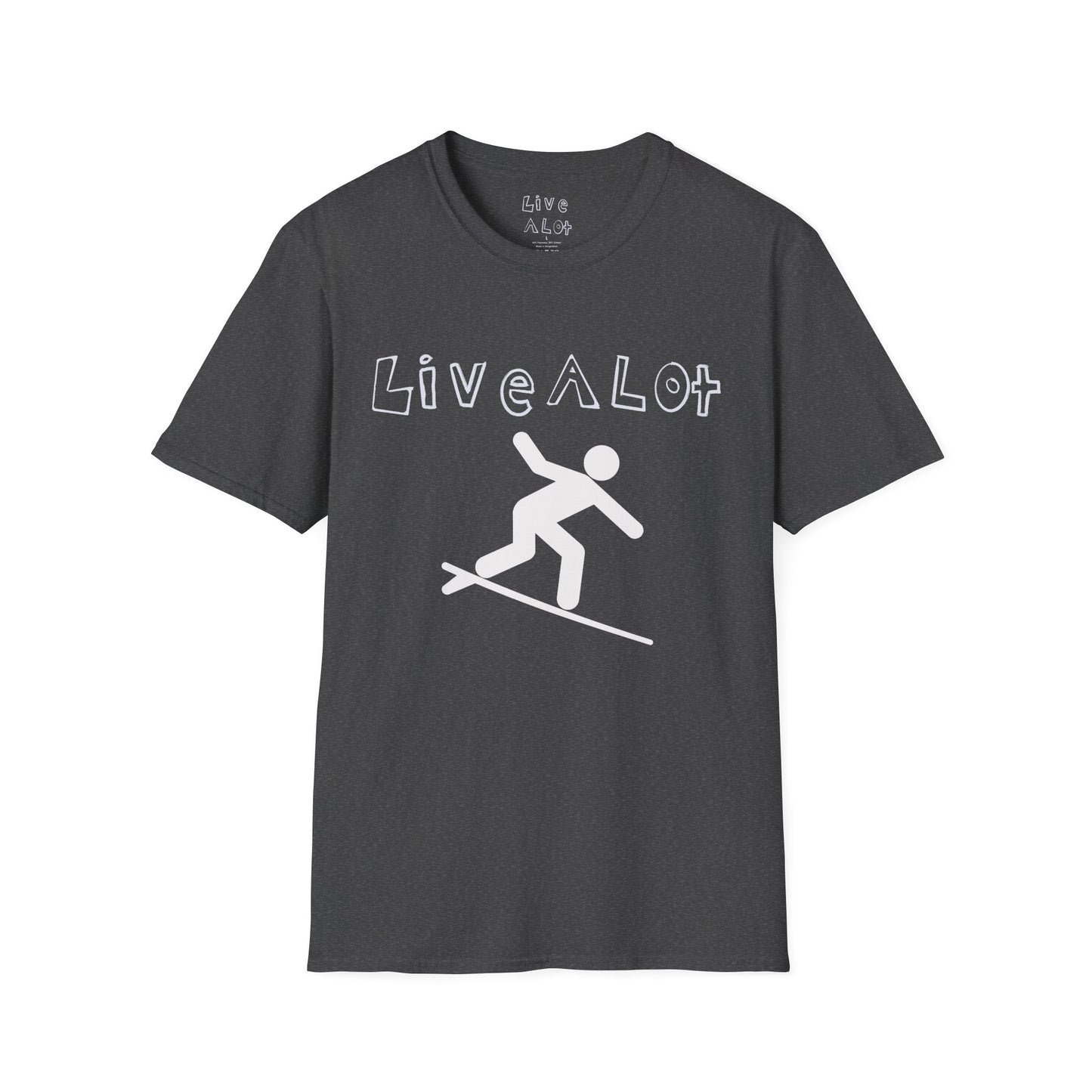 Live A Lot - Surfer Tee — Front & Back Print (Multiple Color Options)