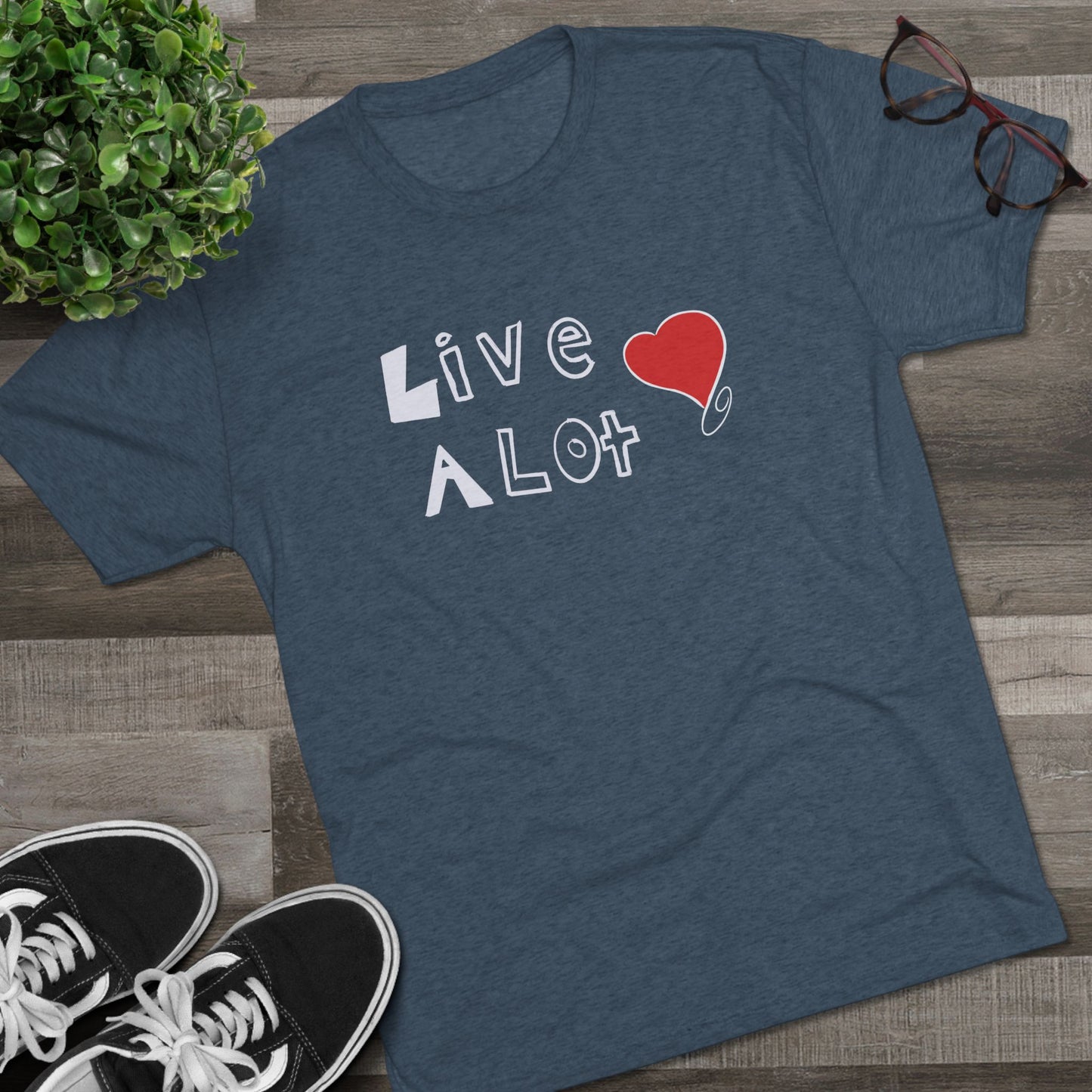 Live A Lot Tee — Heart Design / LA Edition (Multiple Color Options)