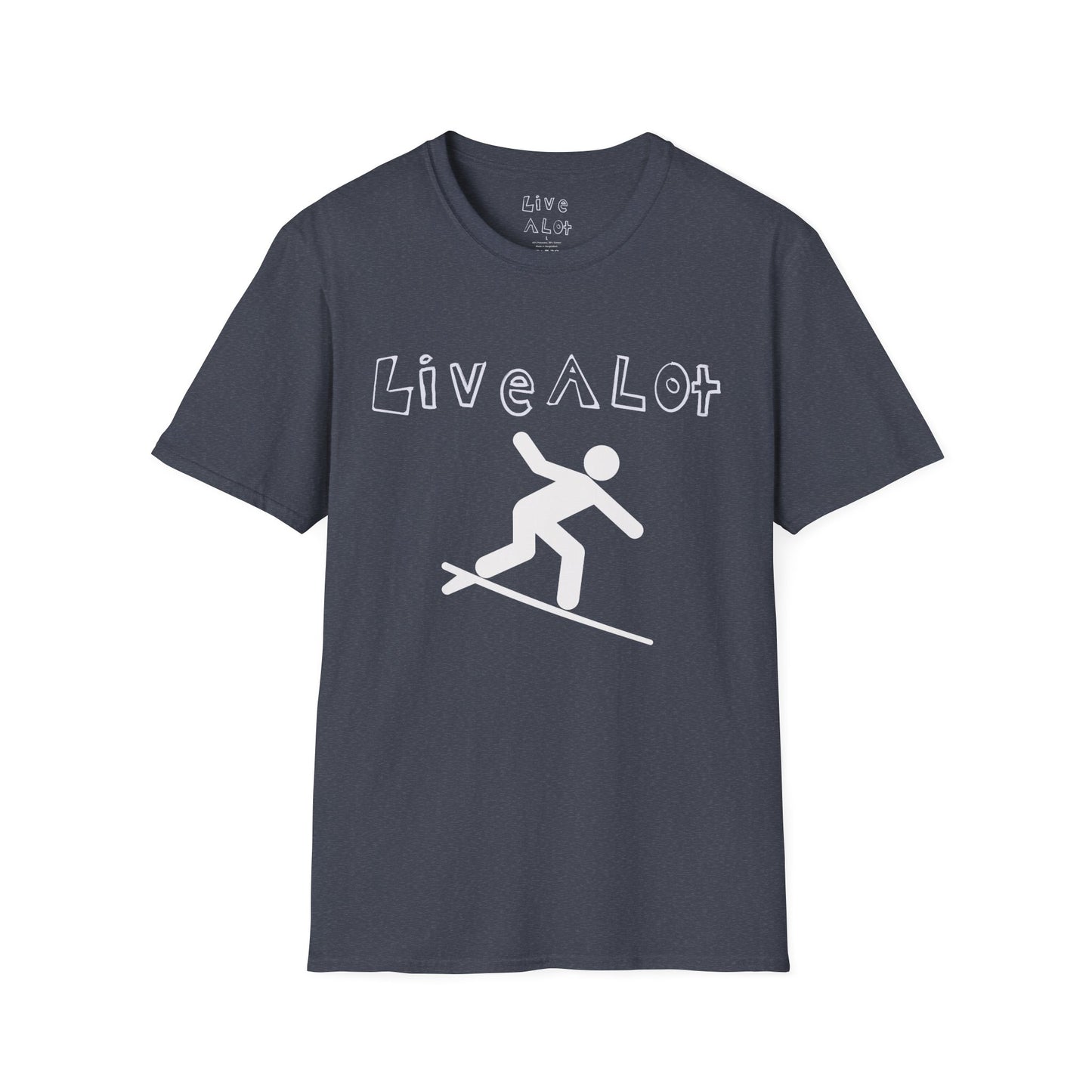 Live A Lot - Surfer Tee — Front & Back Print (Multiple Color Options)