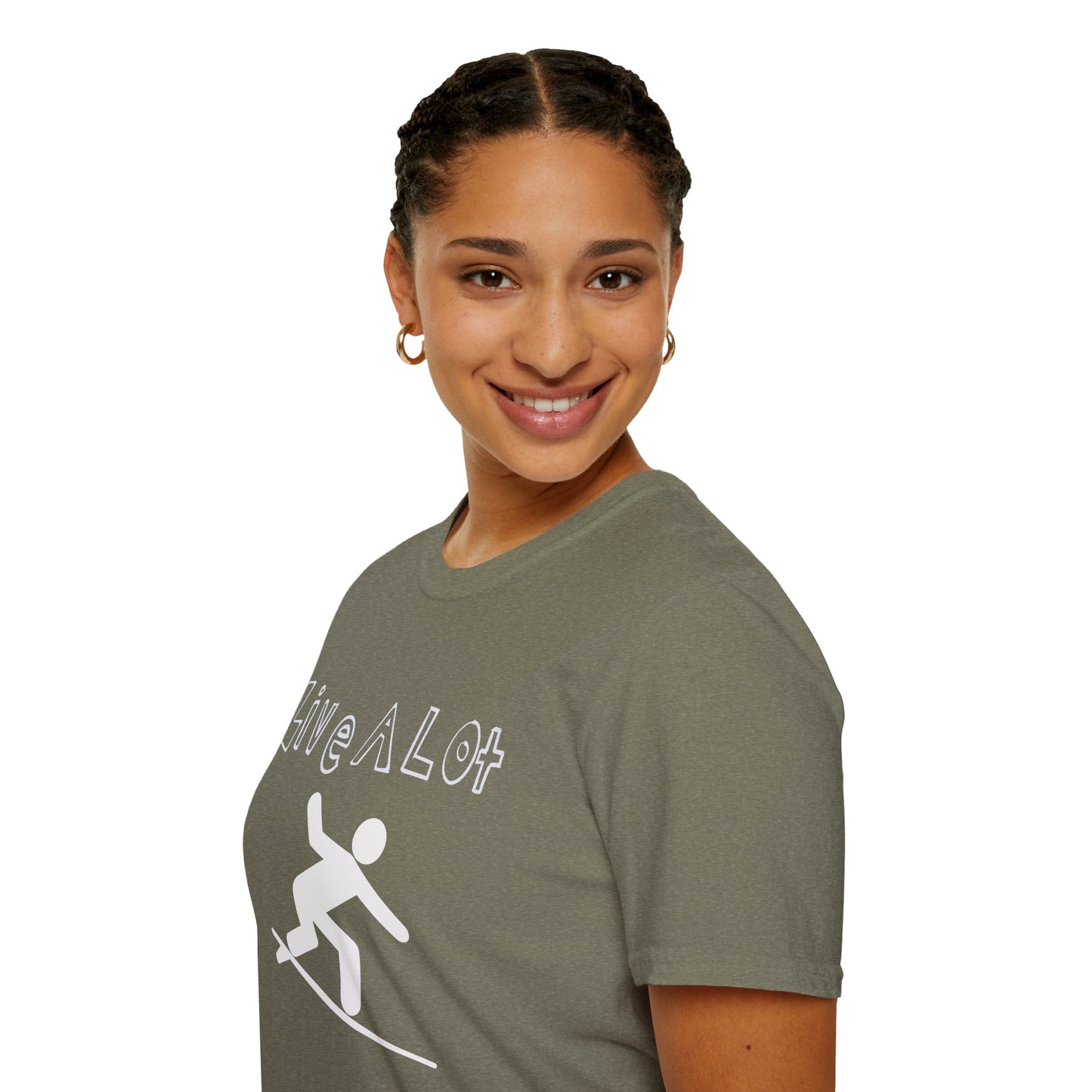 Live A Lot - Surfer Tee — Front & Back Print (Multiple Color Options)