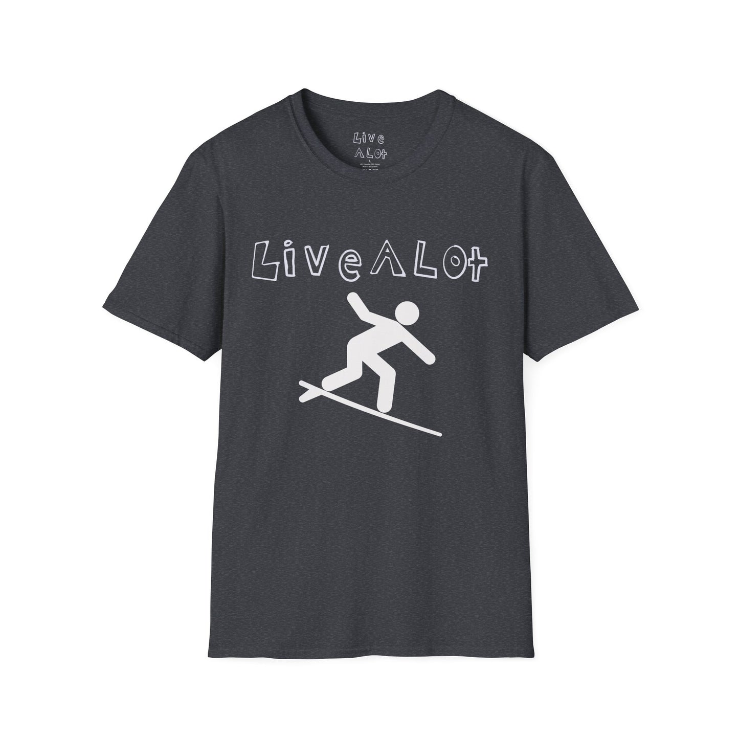 Live A Lot - Surfer Tee — Front & Back Print (Multiple Color Options)