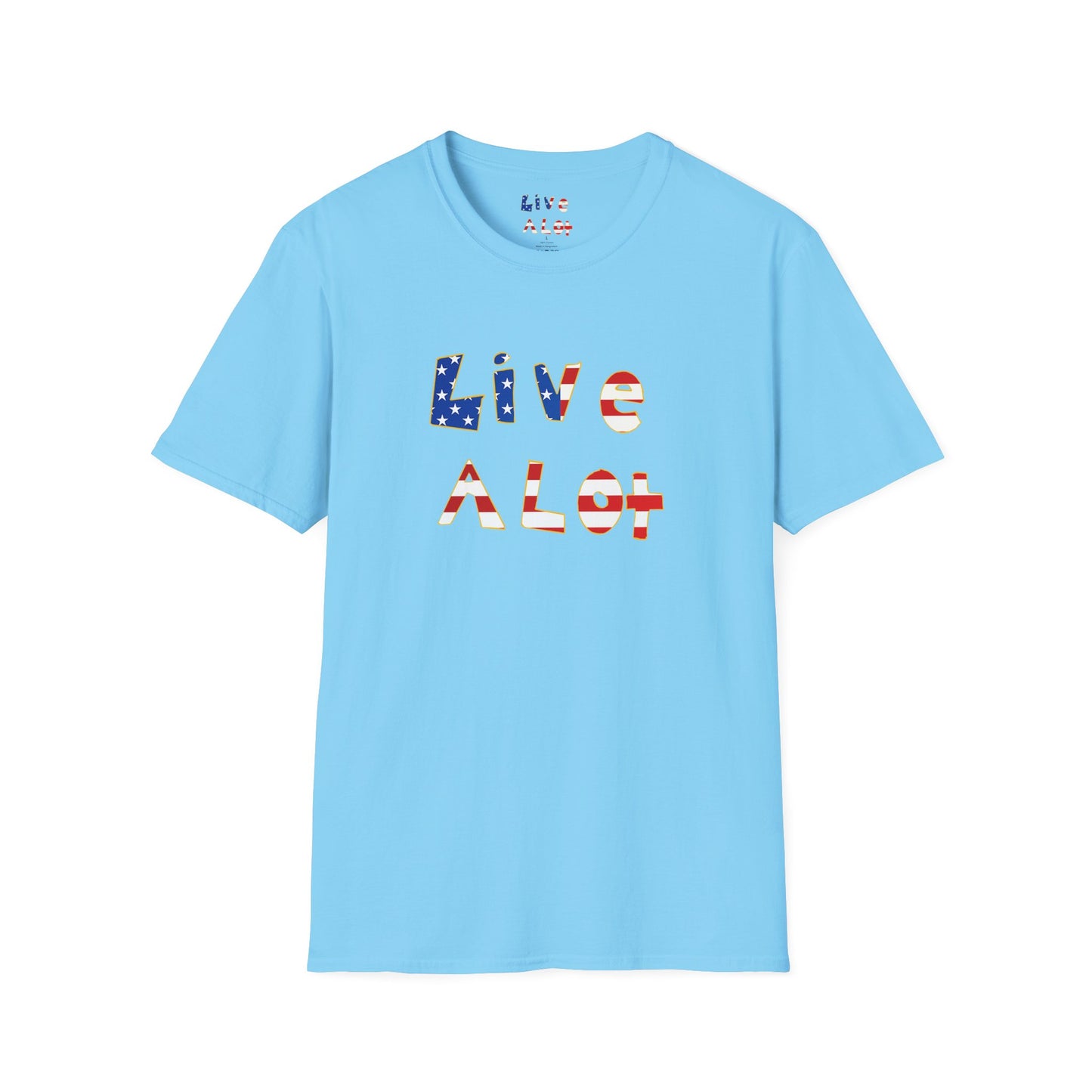 Live A Lot Tee — American Flag Edition (Multiple Color Options)