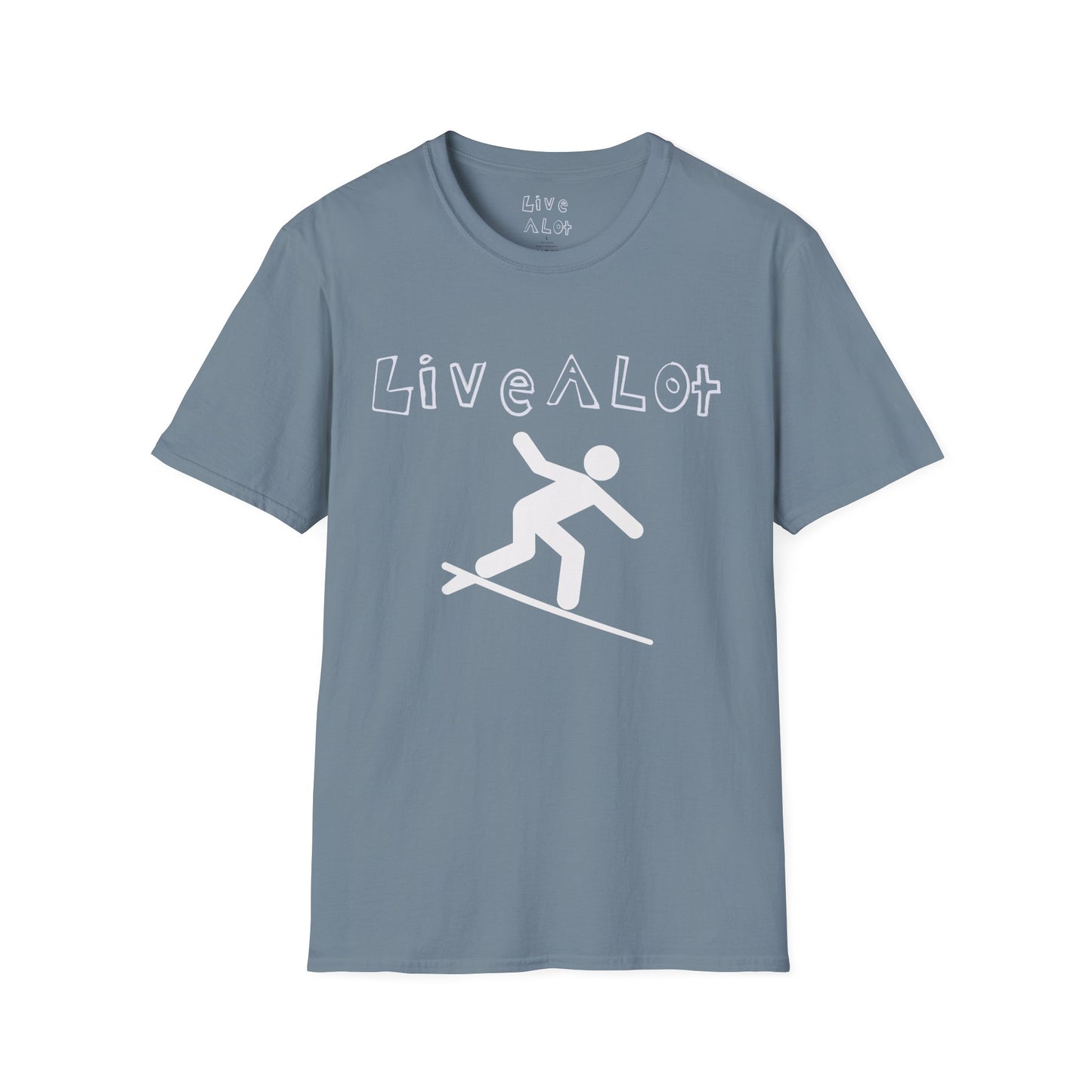Live A Lot - Surfer Tee — Front & Back Print (Multiple Color Options)