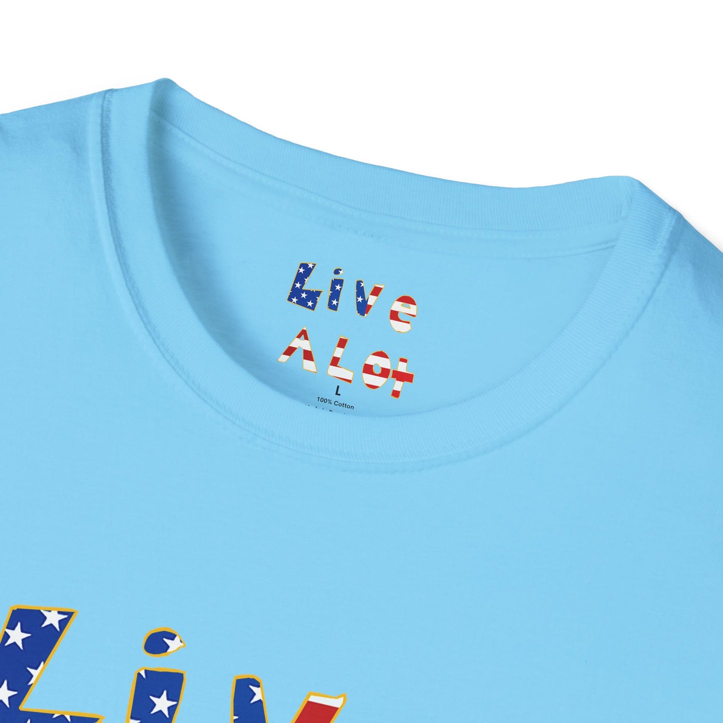 Live A Lot Tee — American Flag Edition (Multiple Color Options)